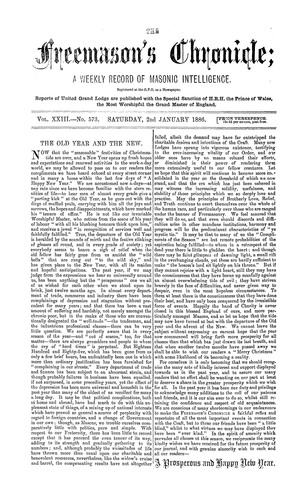 The Freemason's Chronicle