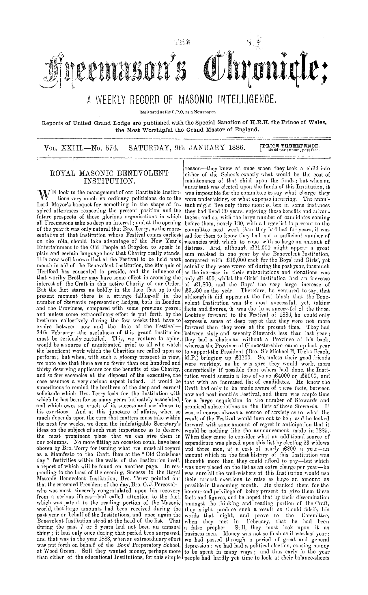 The Freemason's Chronicle