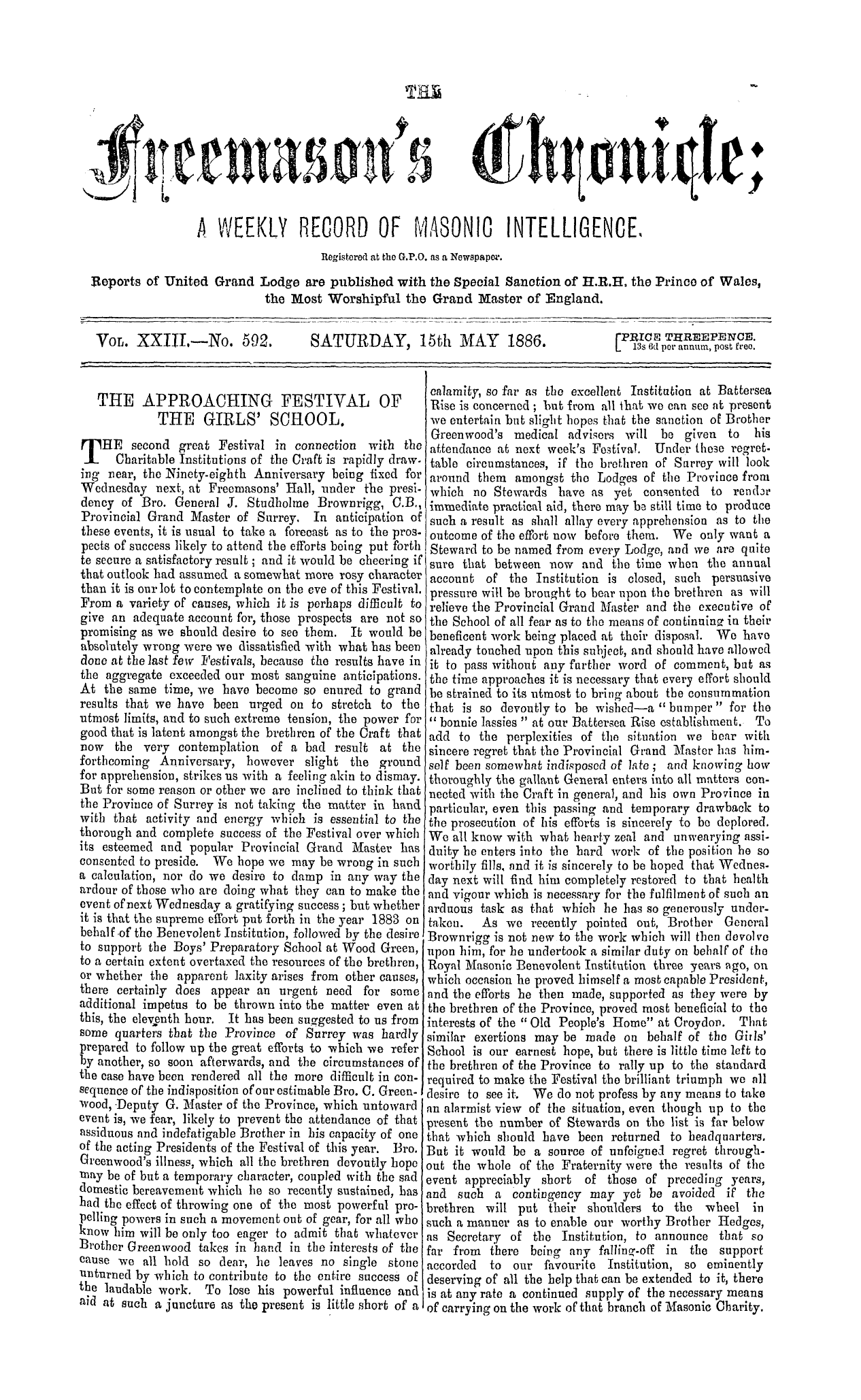 The Freemason's Chronicle