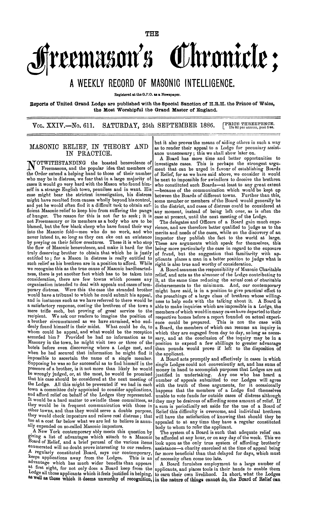The Freemason's Chronicle