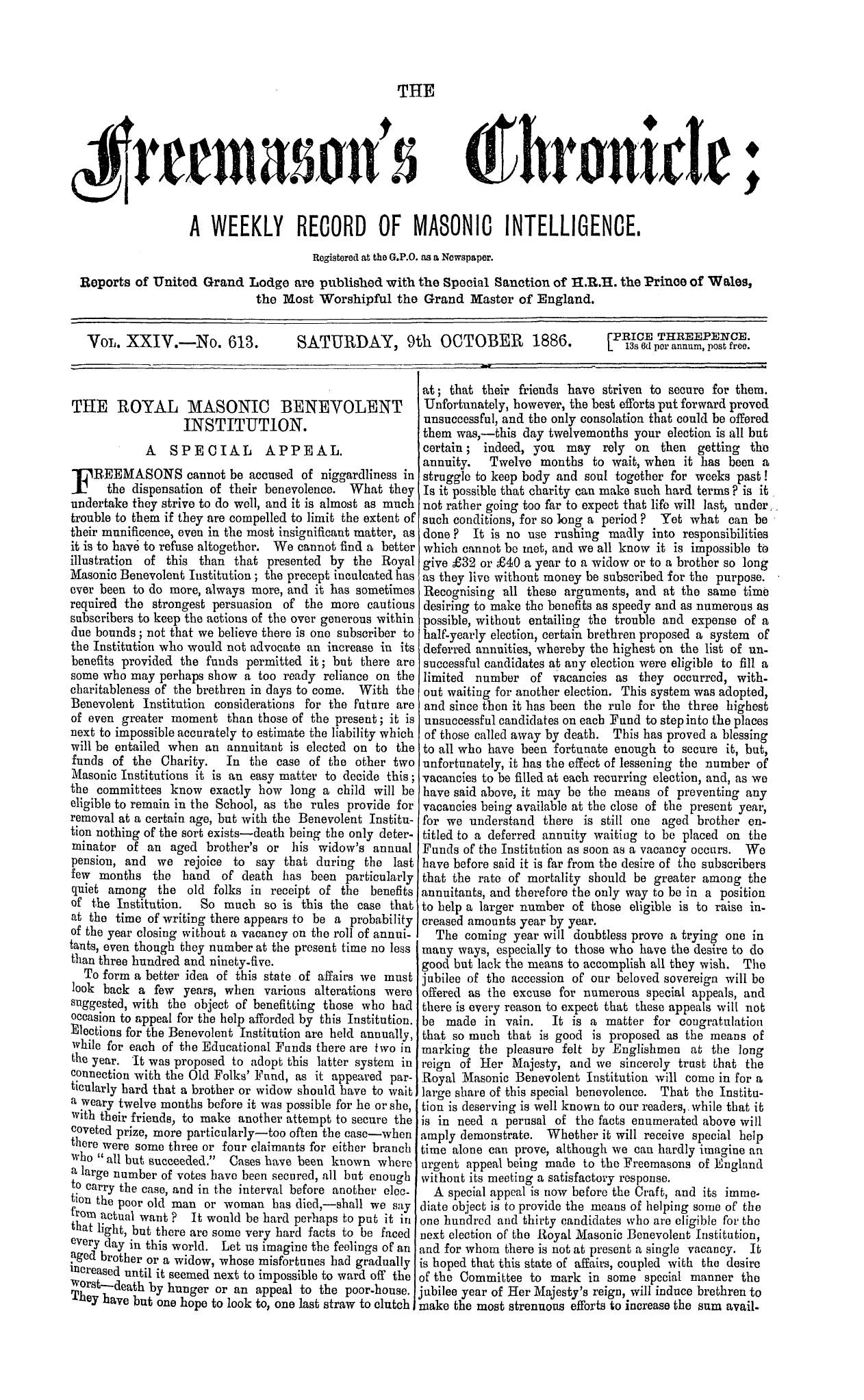 The Freemason's Chronicle