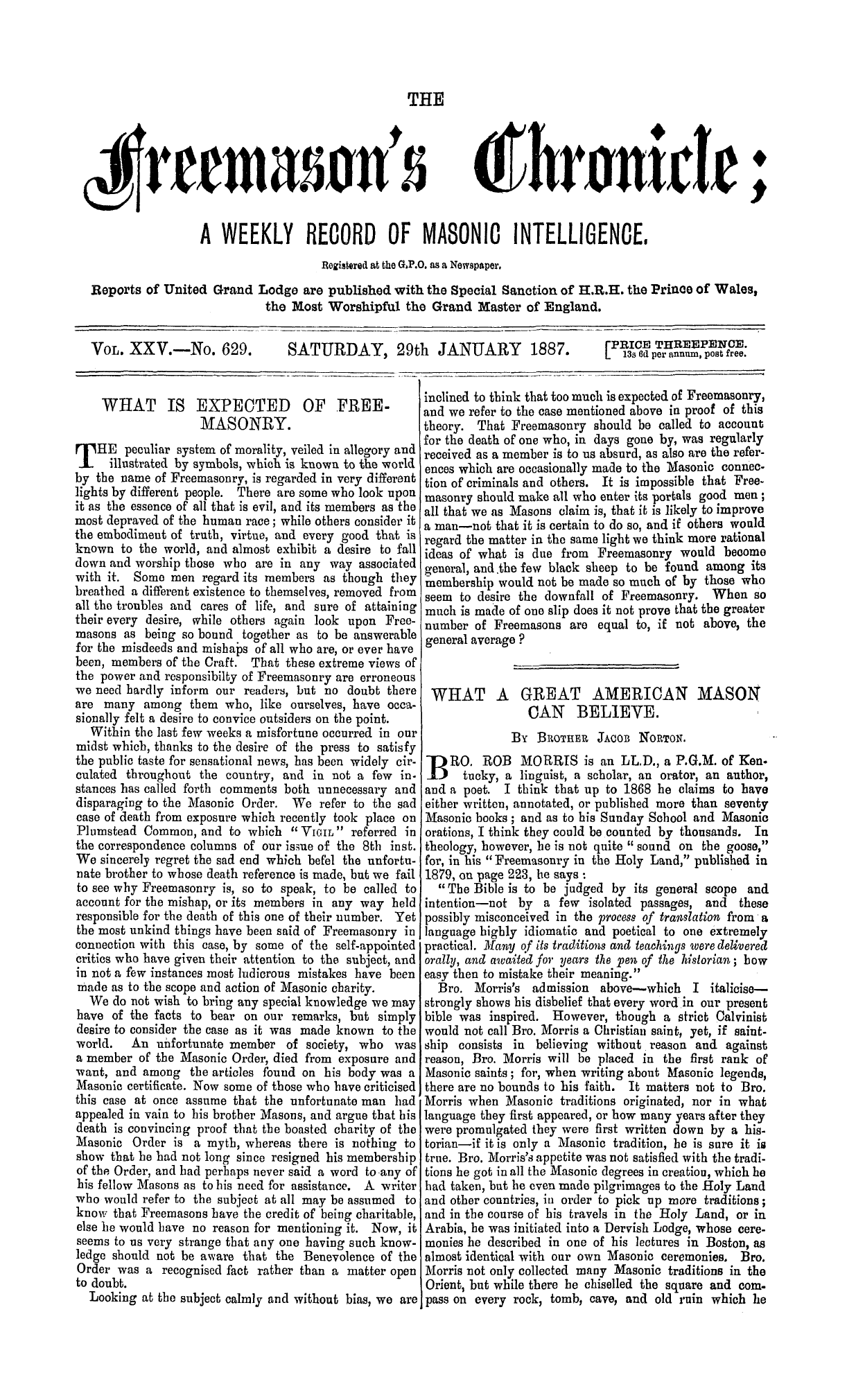 The Freemason's Chronicle