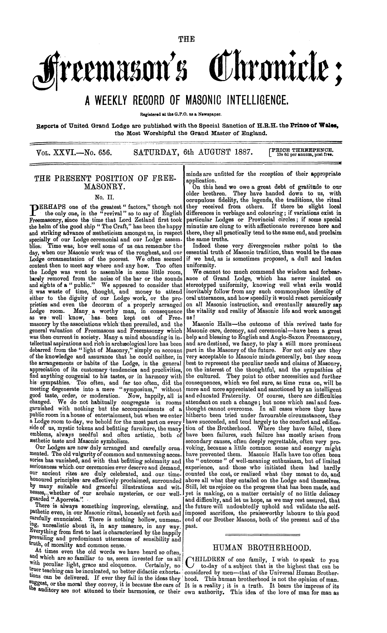 The Freemason's Chronicle