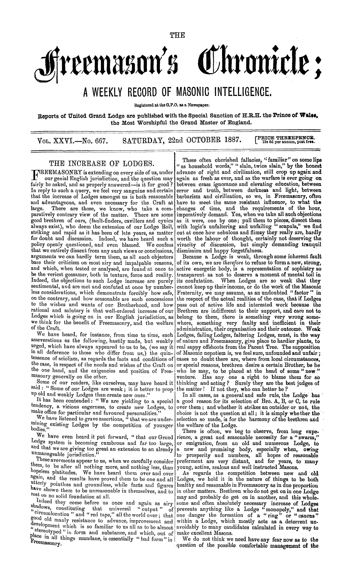 The Freemason's Chronicle