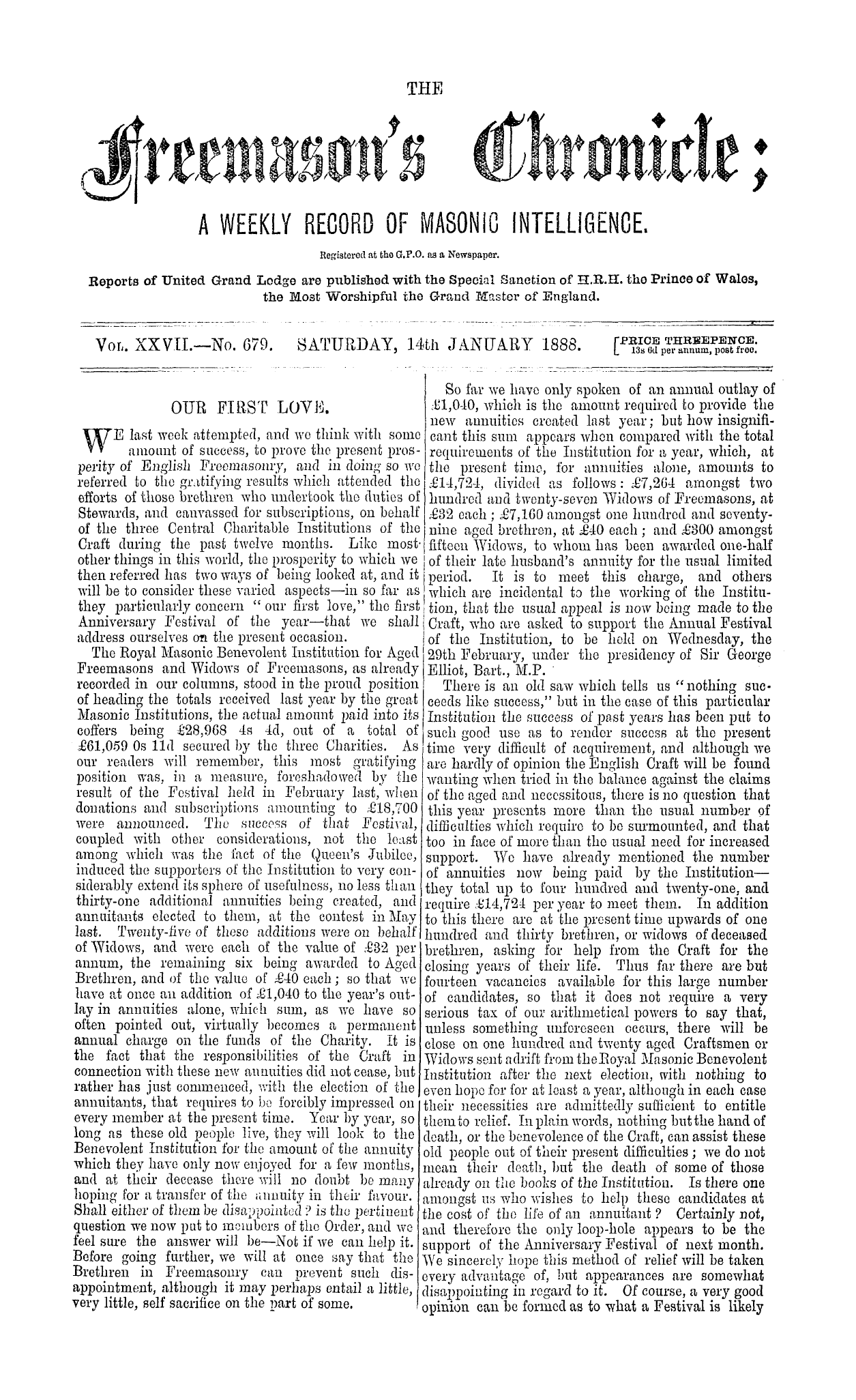 The Freemason's Chronicle