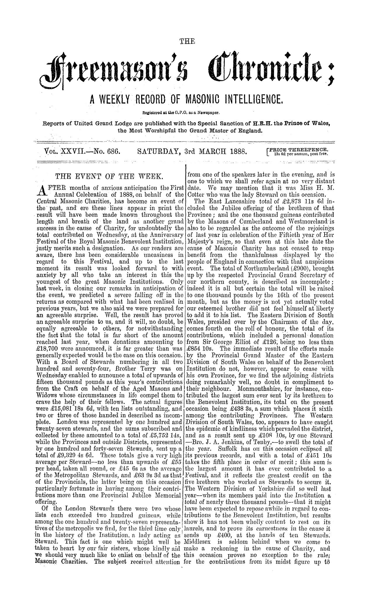 The Freemason's Chronicle