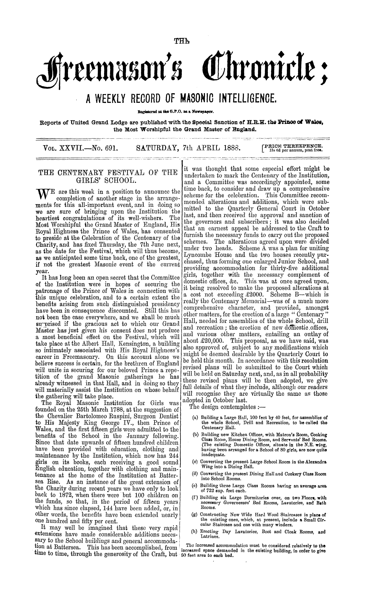 The Freemason's Chronicle