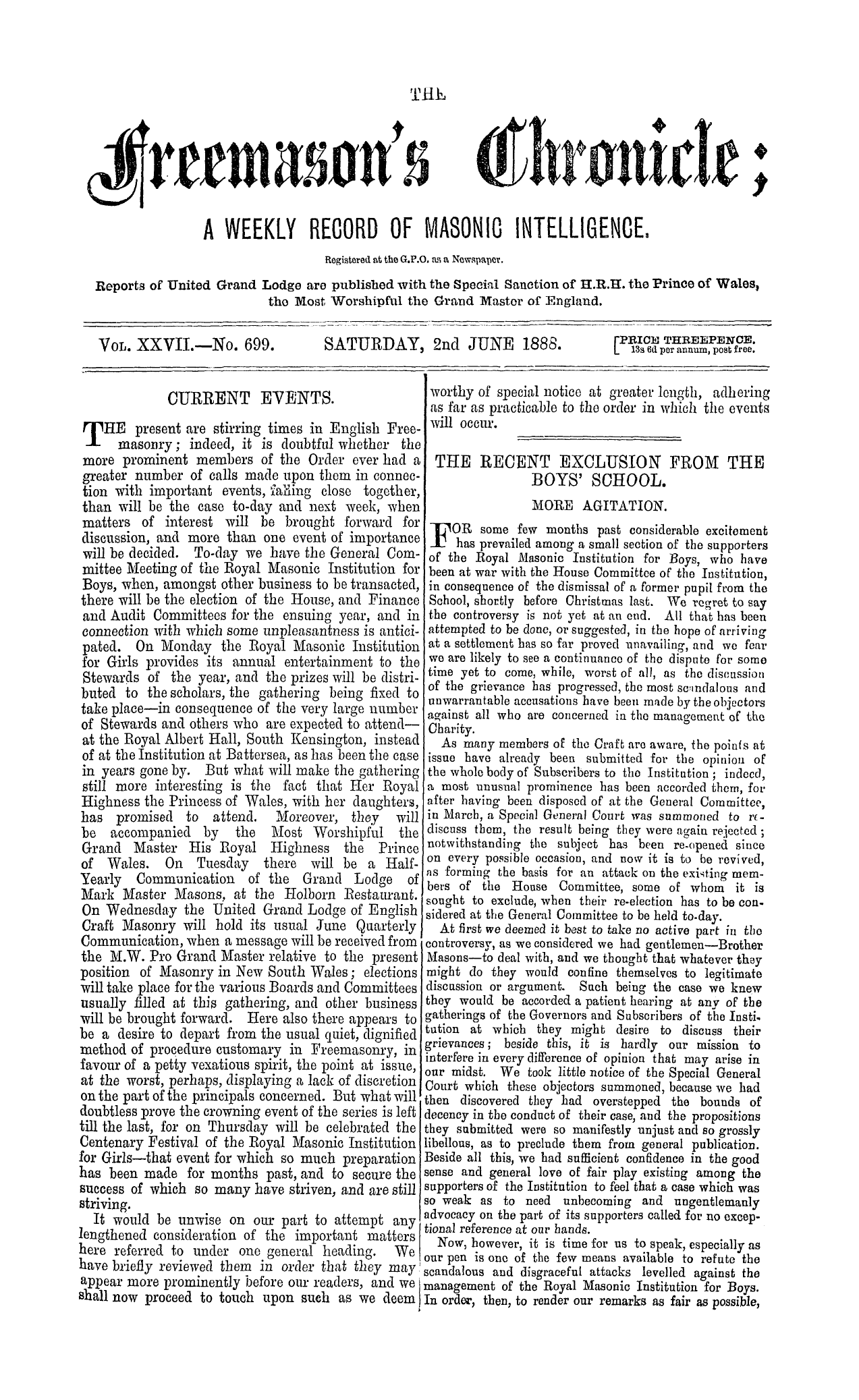 The Freemason's Chronicle