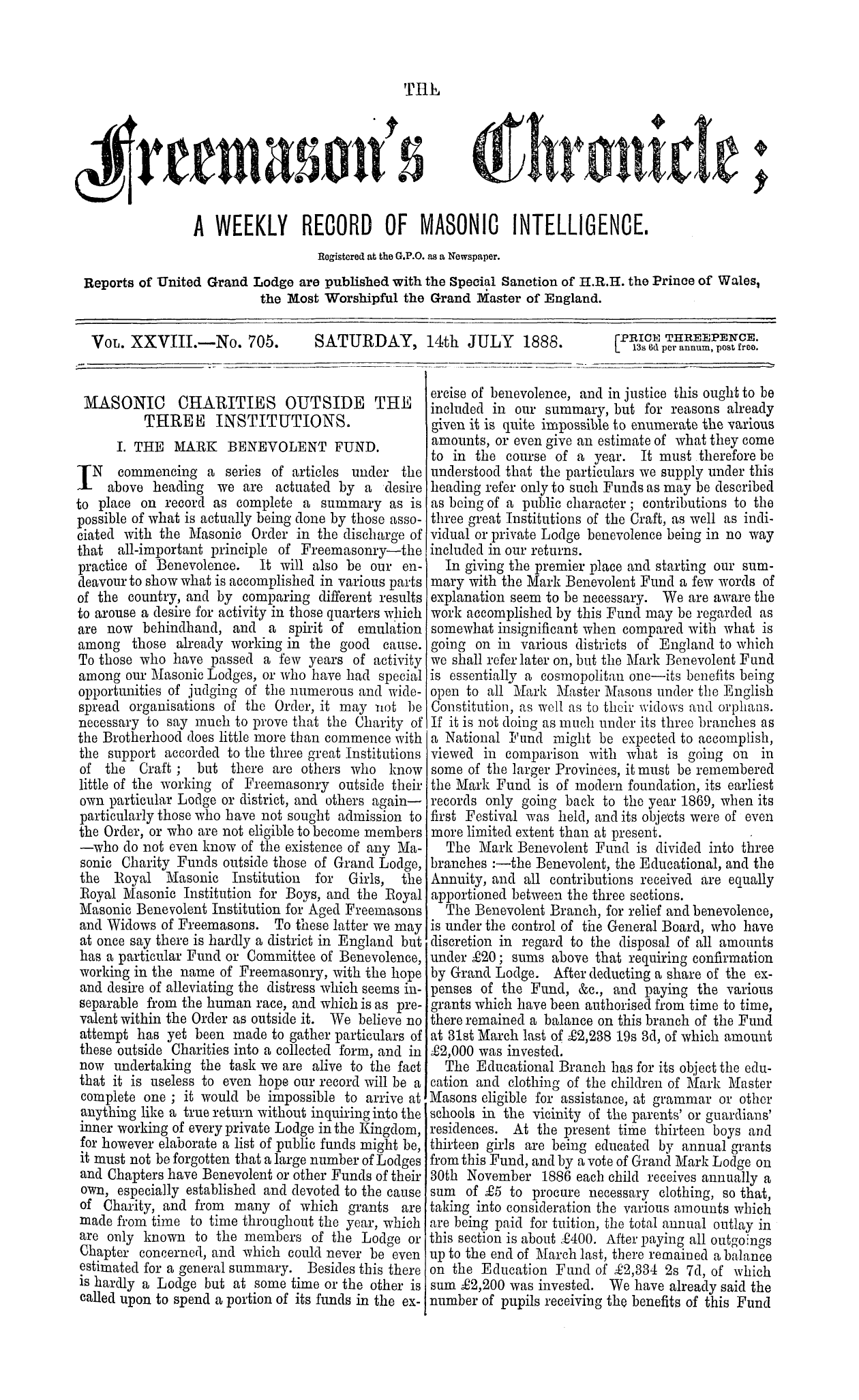 The Freemason's Chronicle