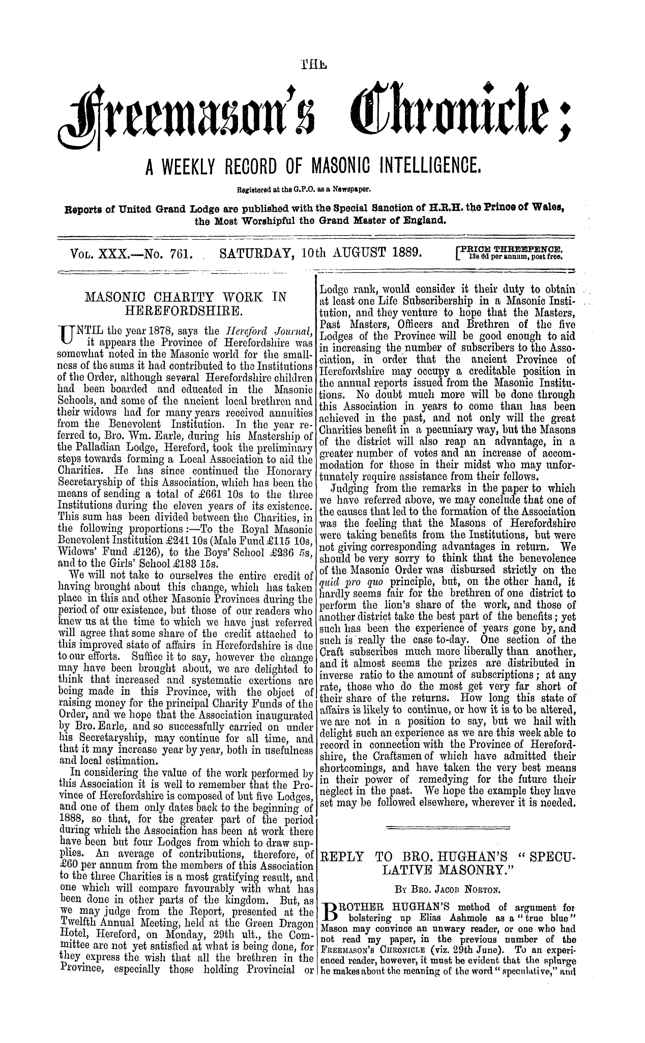 The Freemason's Chronicle
