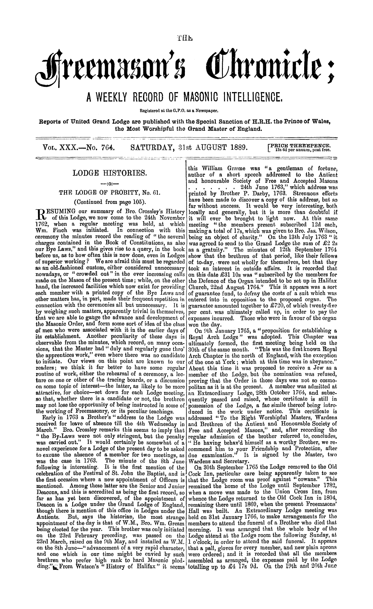 The Freemason's Chronicle