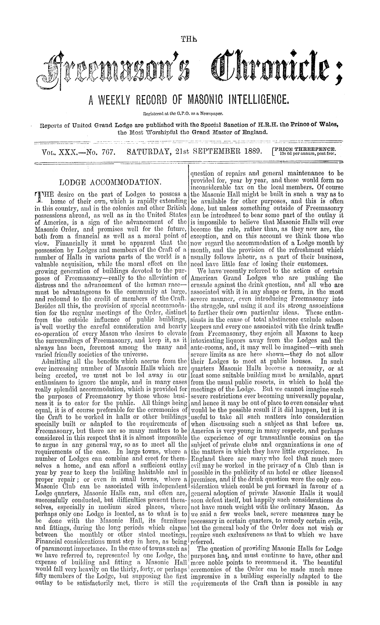 The Freemason's Chronicle