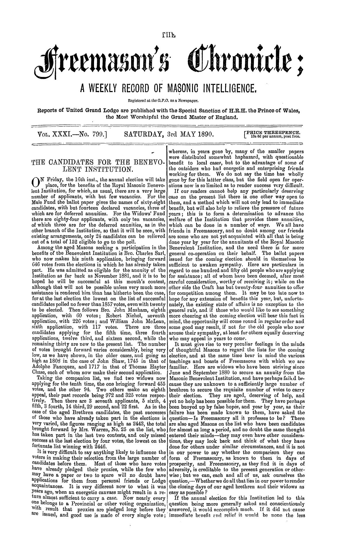 The Freemason's Chronicle