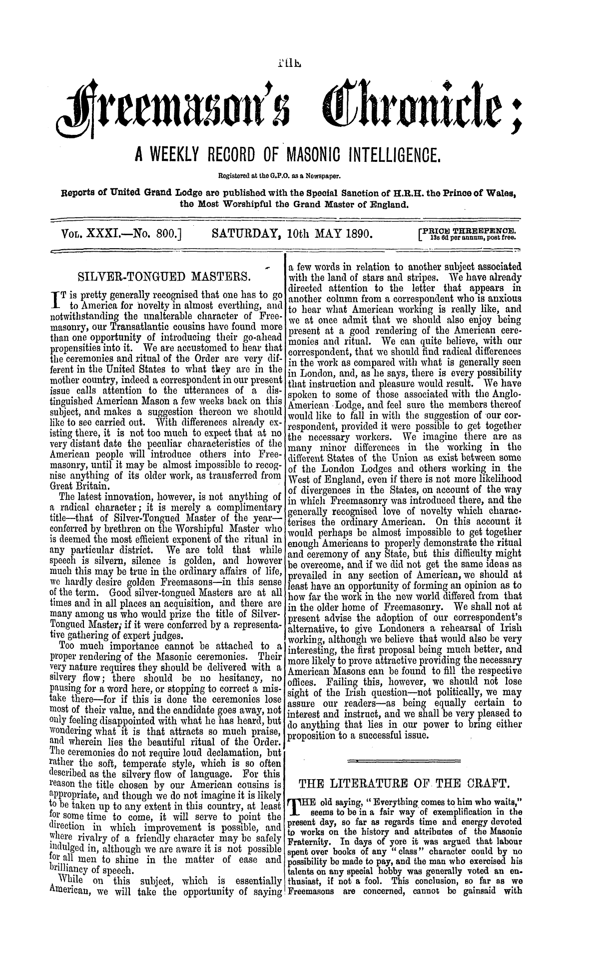The Freemason's Chronicle