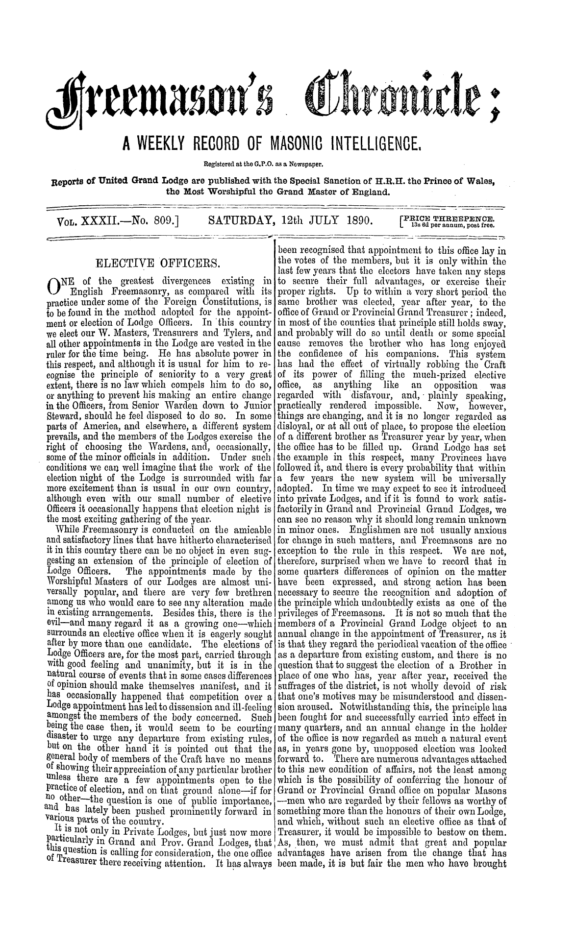 The Freemason's Chronicle