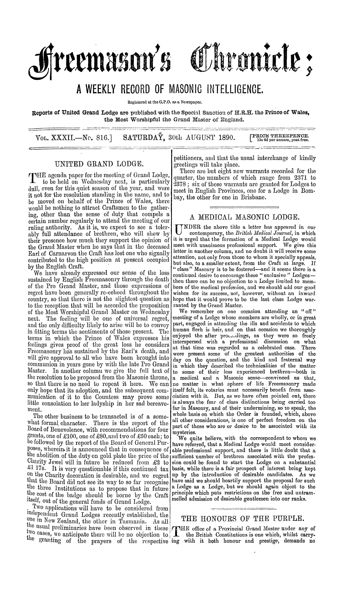 The Freemason's Chronicle