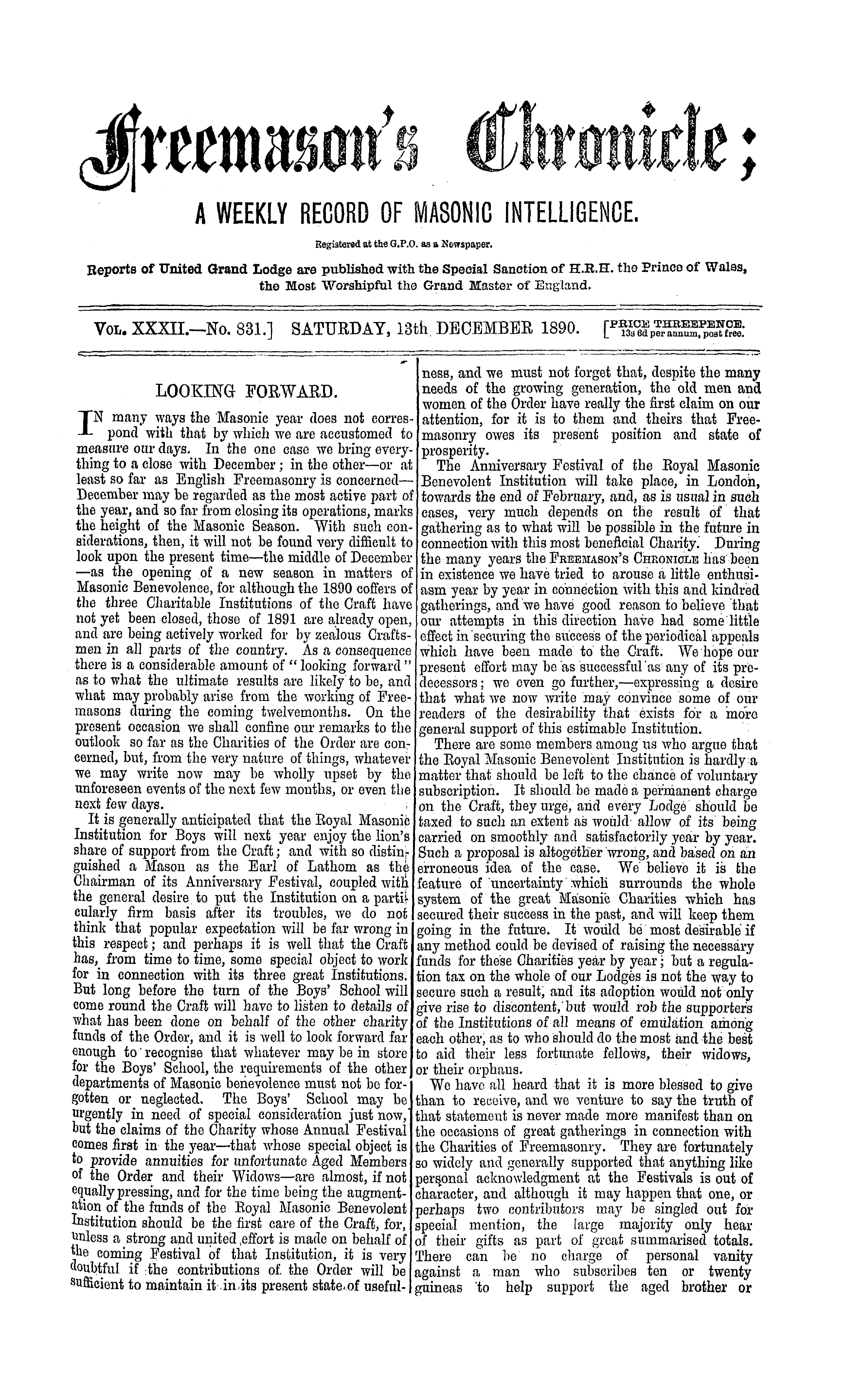 The Freemason's Chronicle