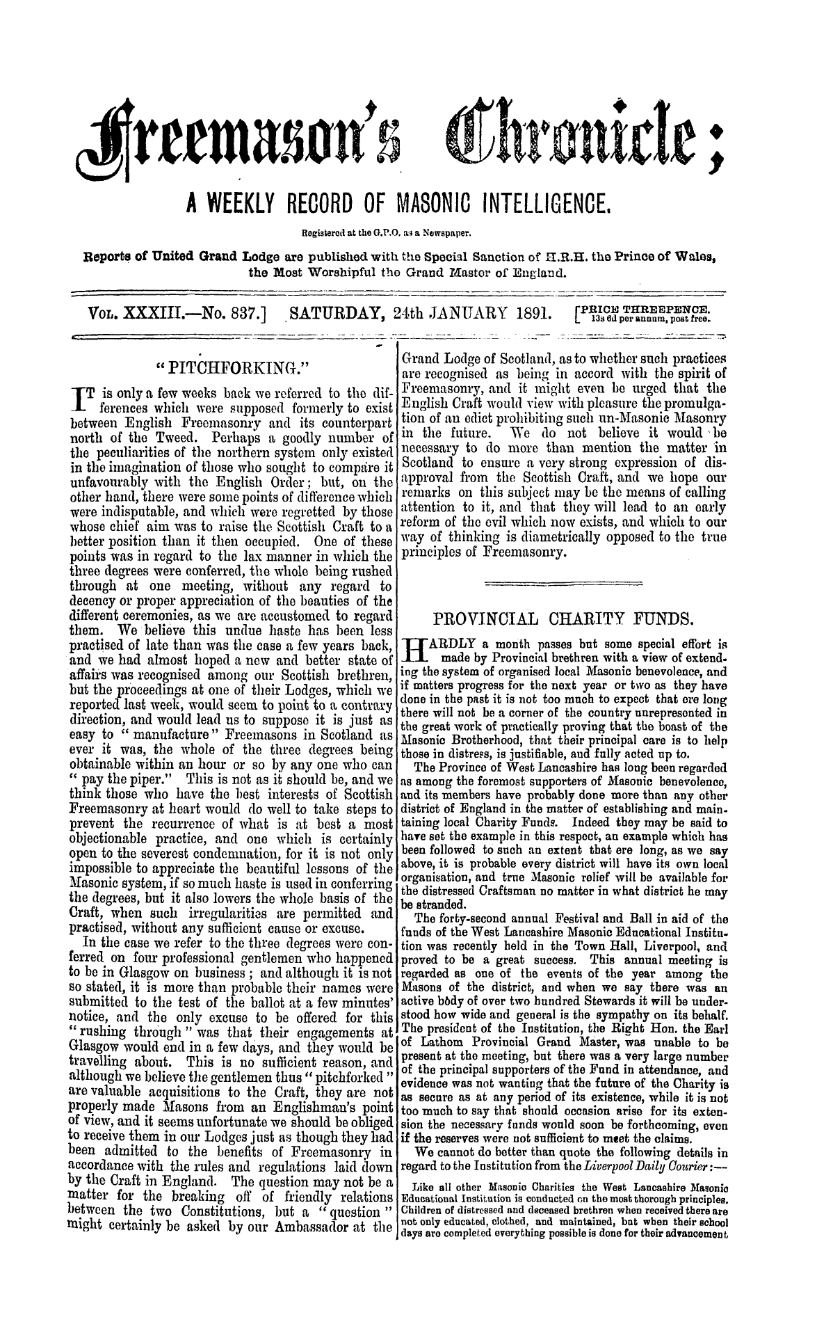The Freemason's Chronicle