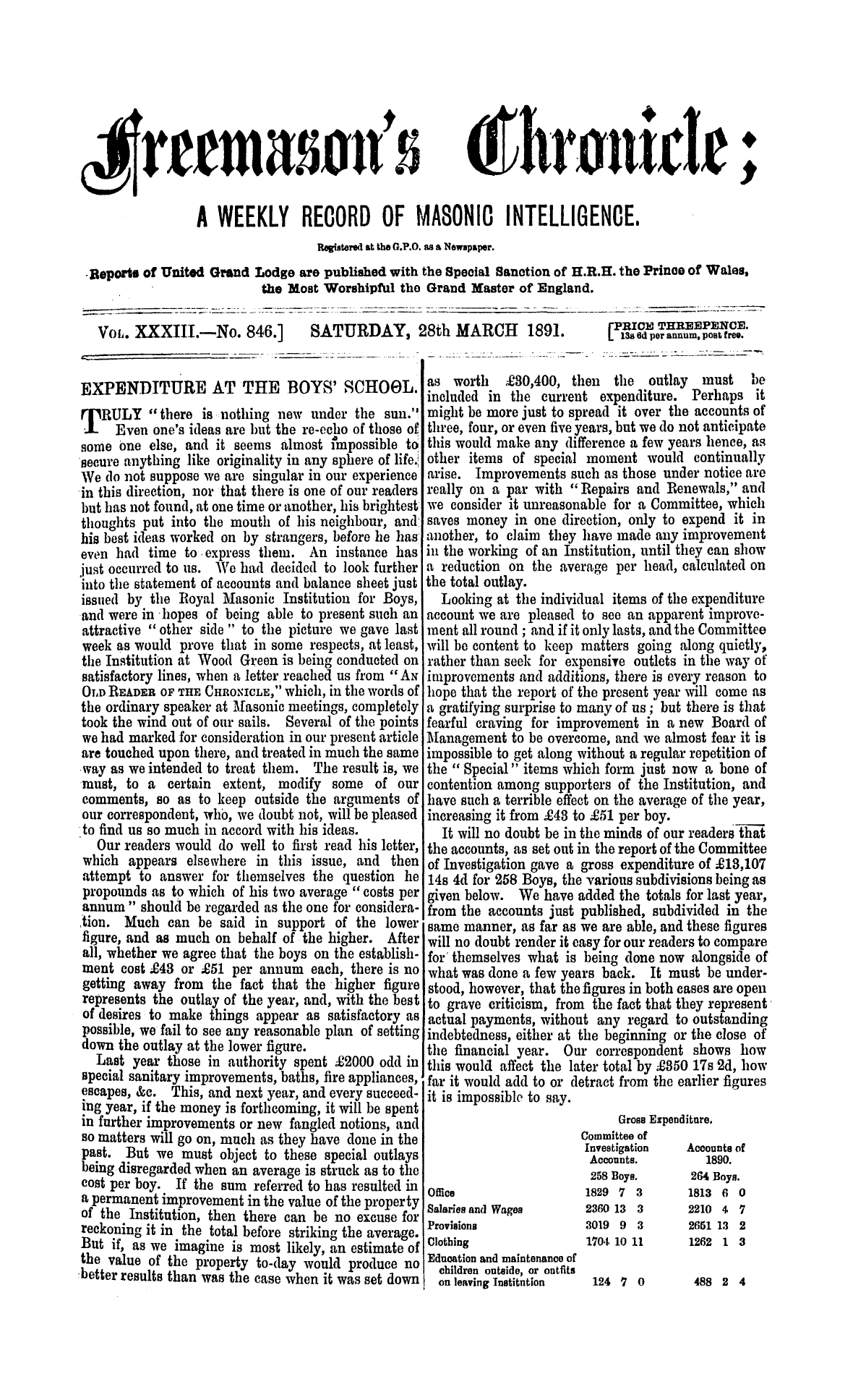 The Freemason's Chronicle