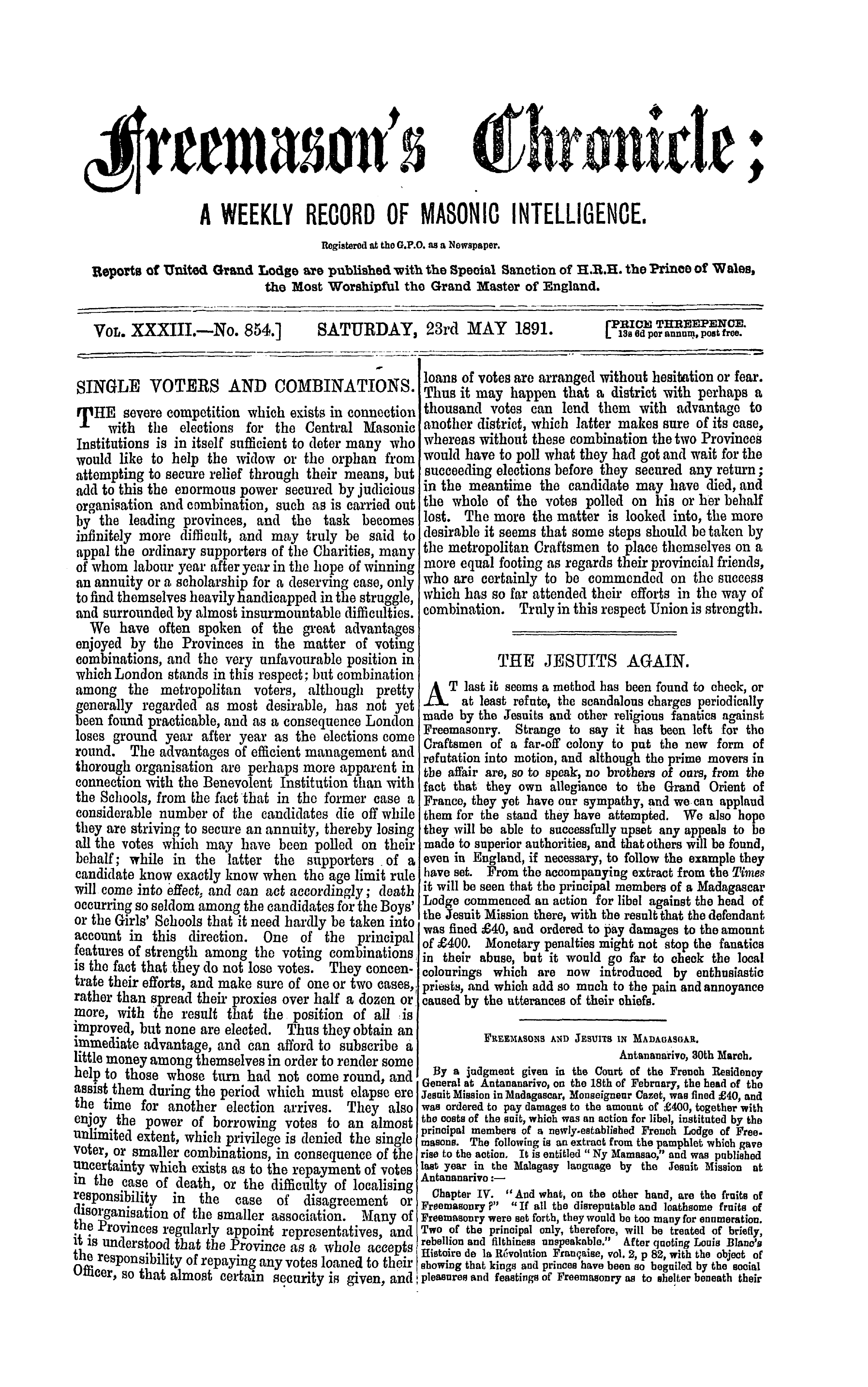 The Freemason's Chronicle