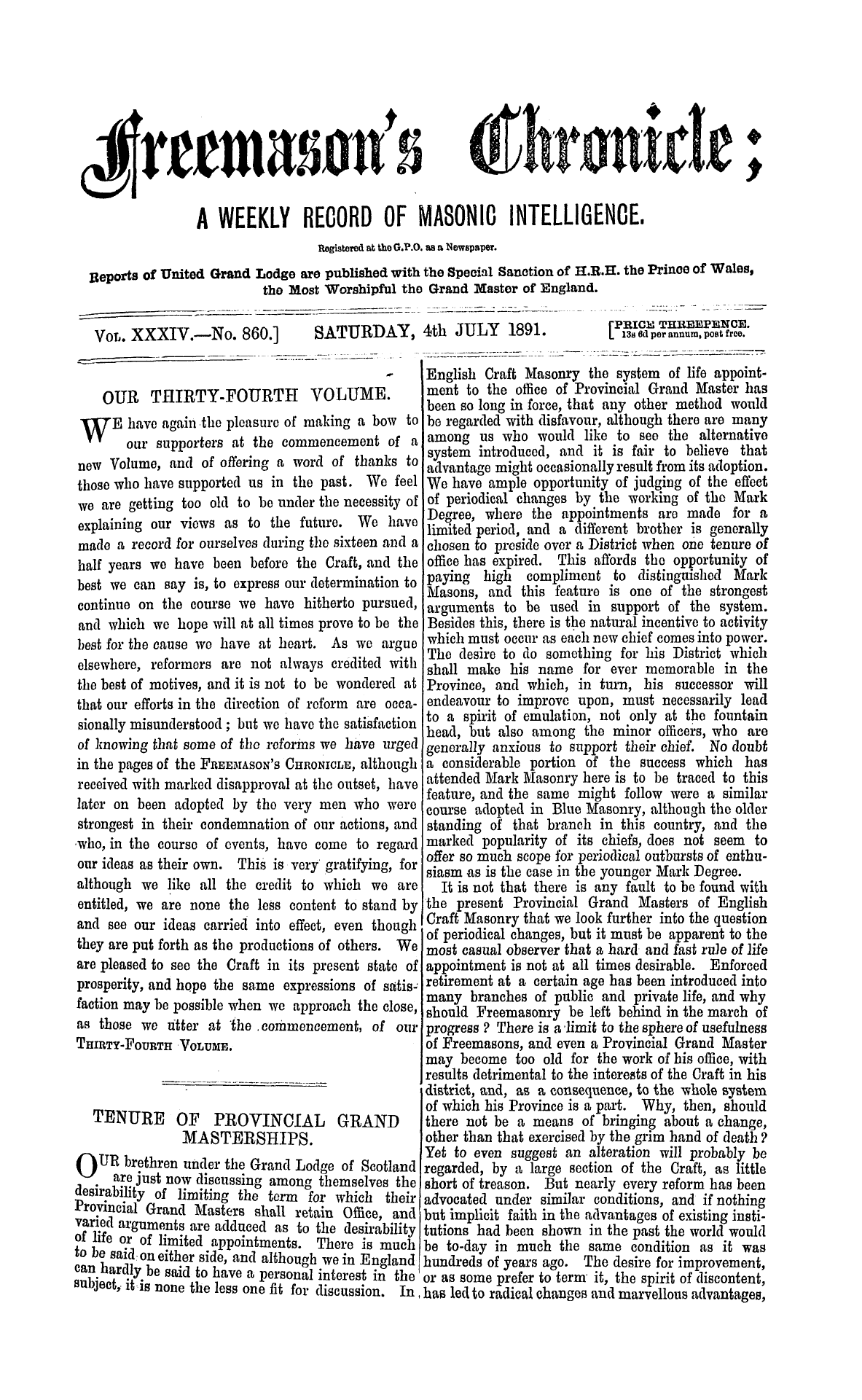 The Freemason's Chronicle