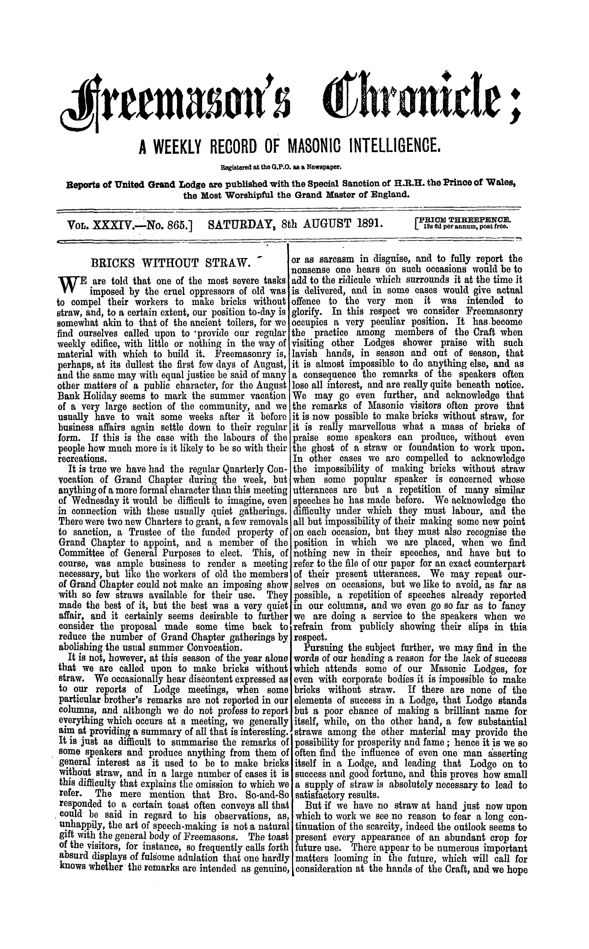 The Freemason's Chronicle