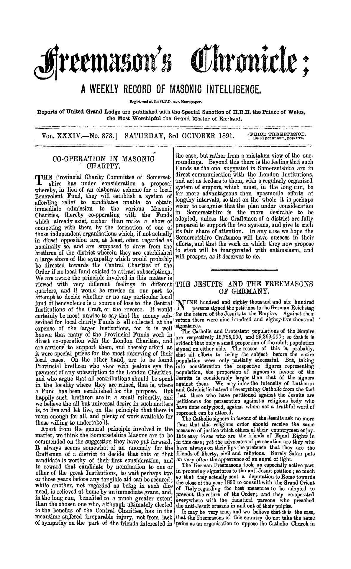 The Freemason's Chronicle