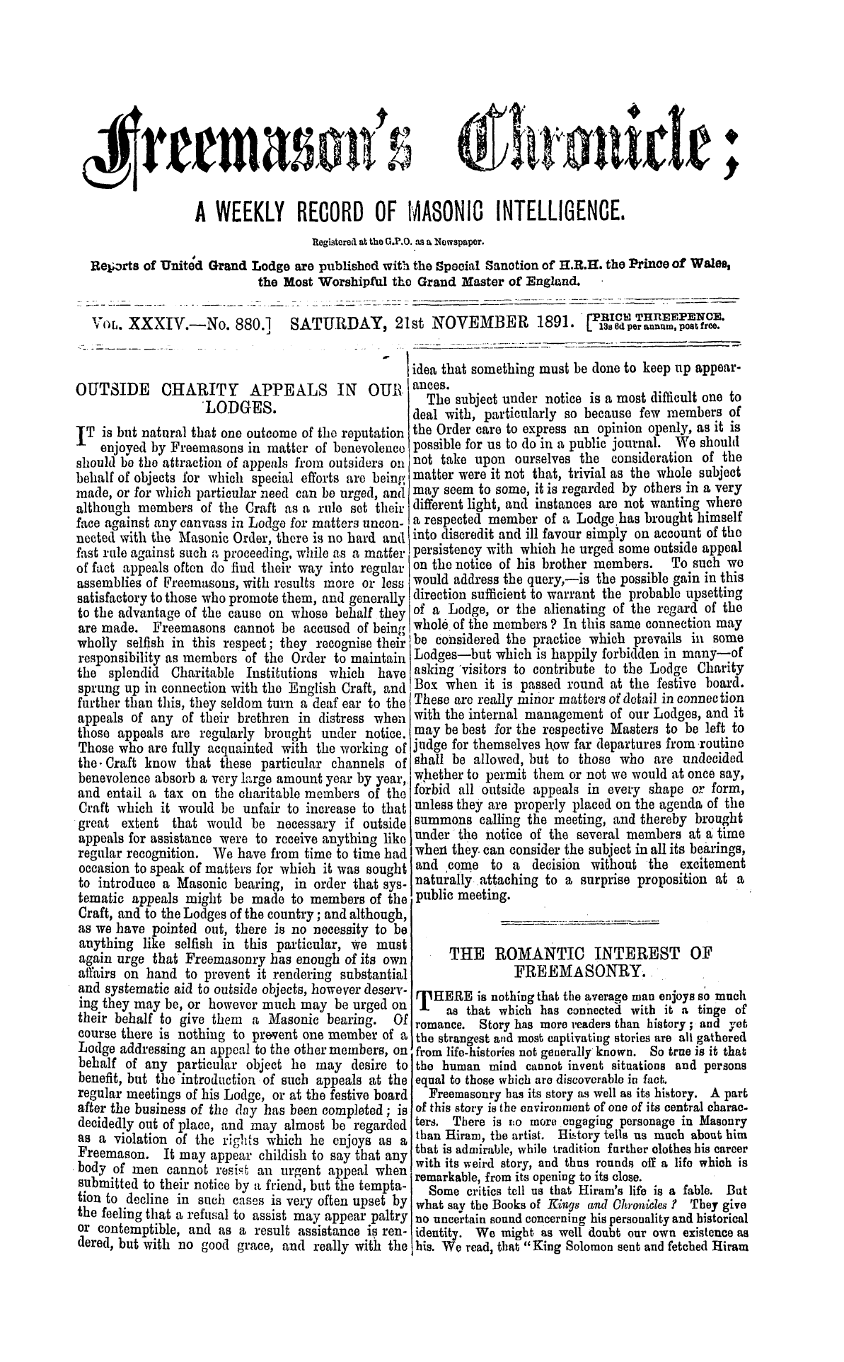 The Freemason's Chronicle