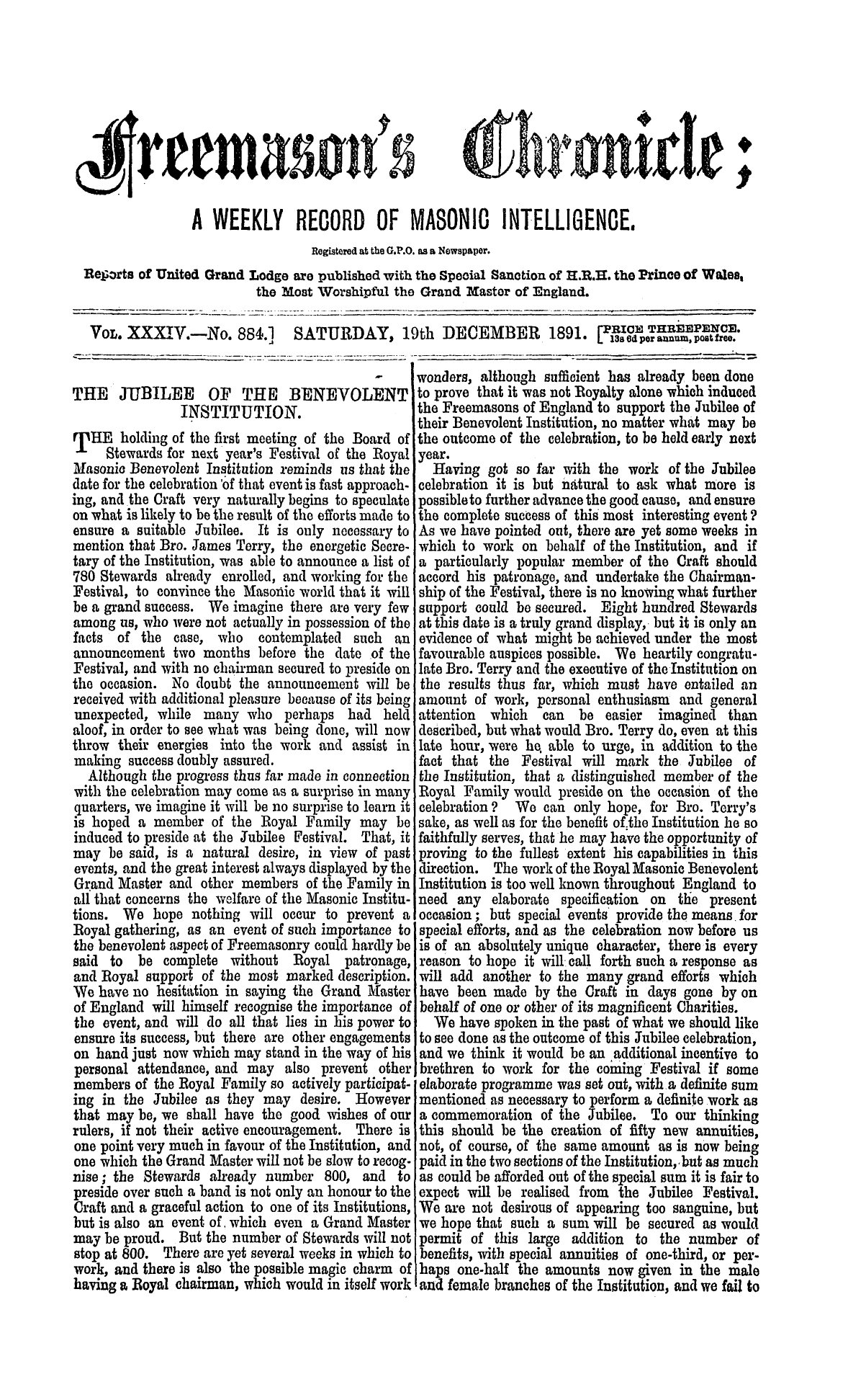 The Freemason's Chronicle