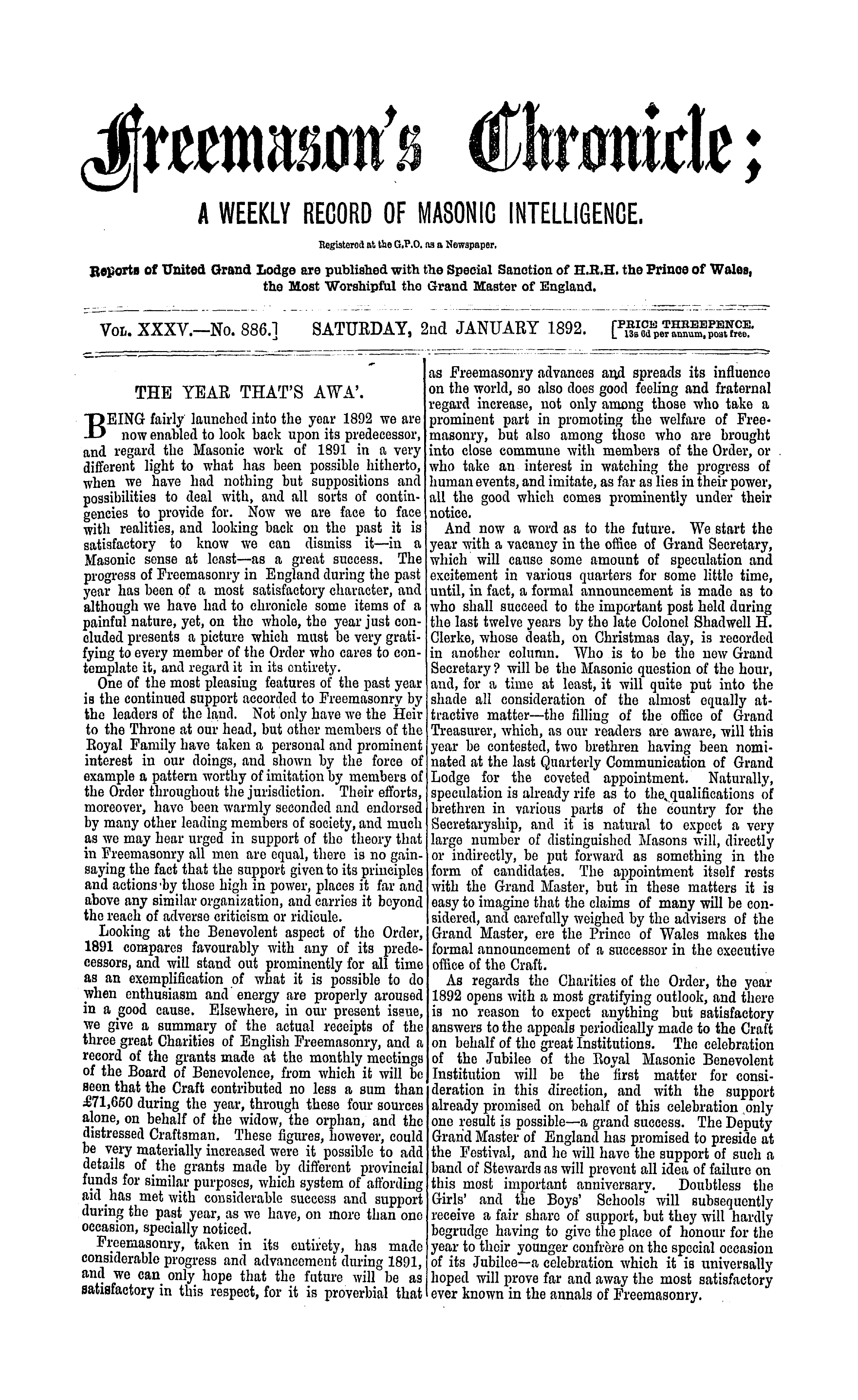 The Freemason's Chronicle