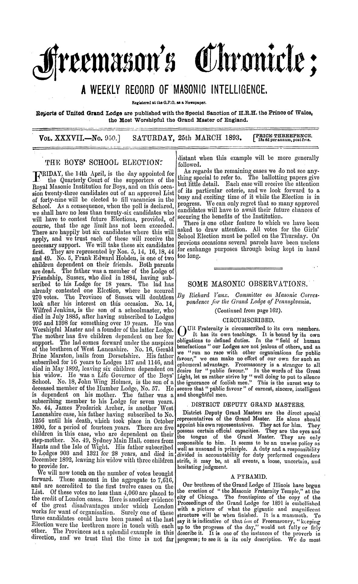 The Freemason's Chronicle