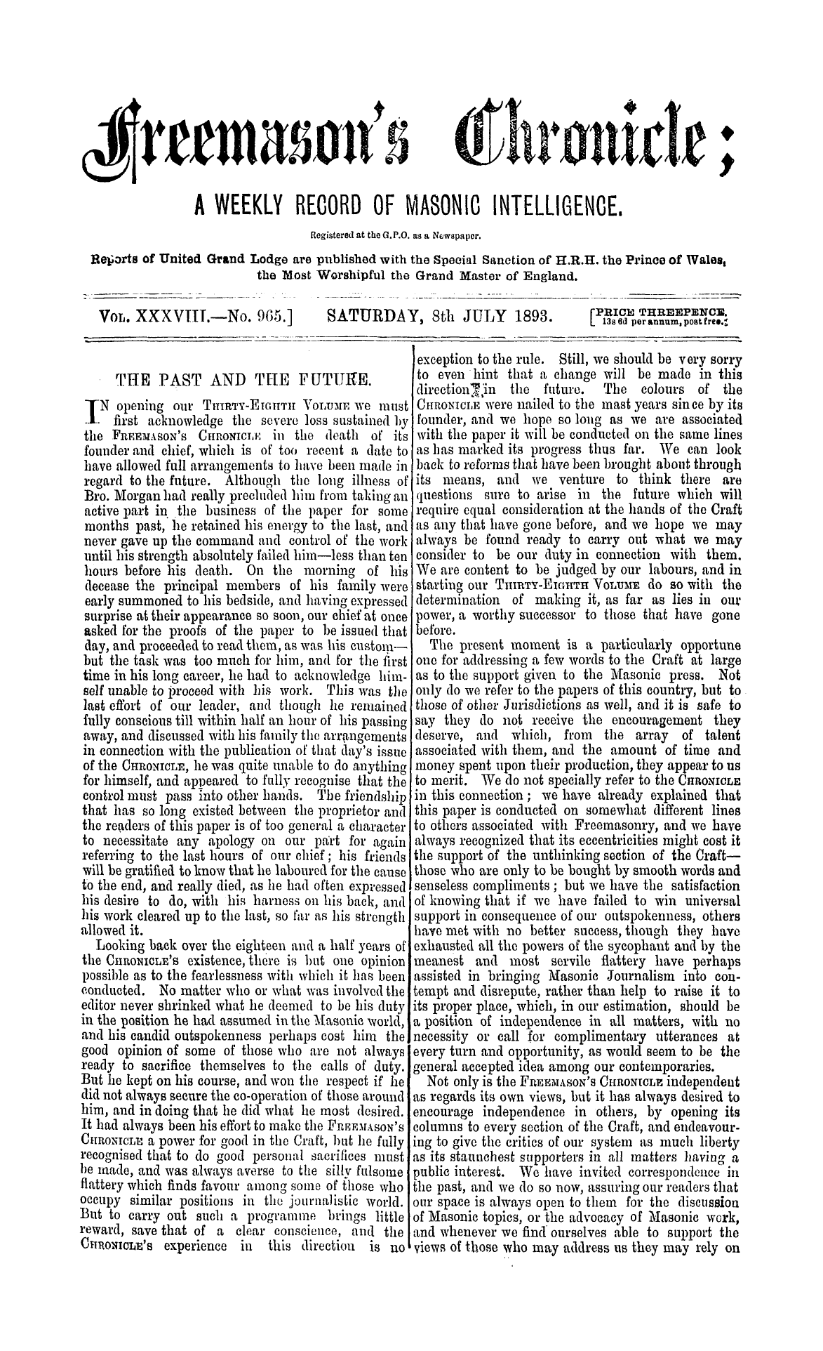 The Freemason's Chronicle