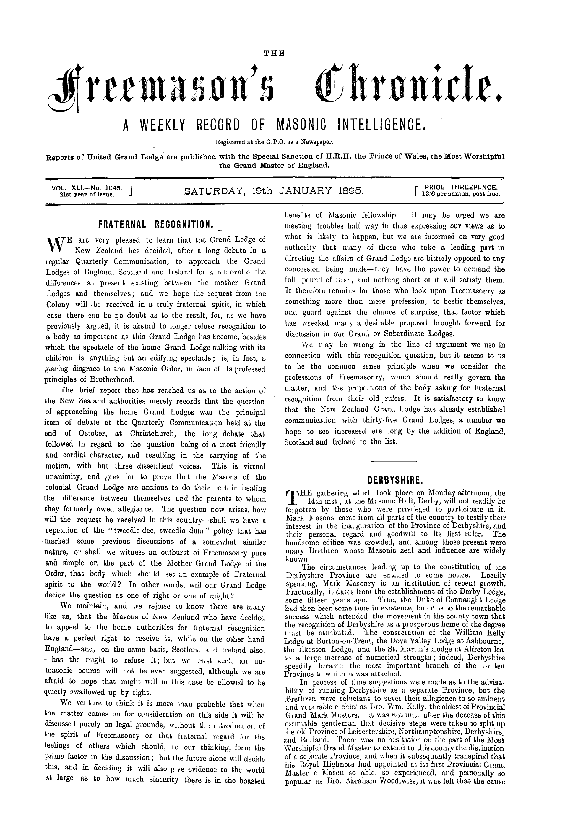 The Freemason's Chronicle