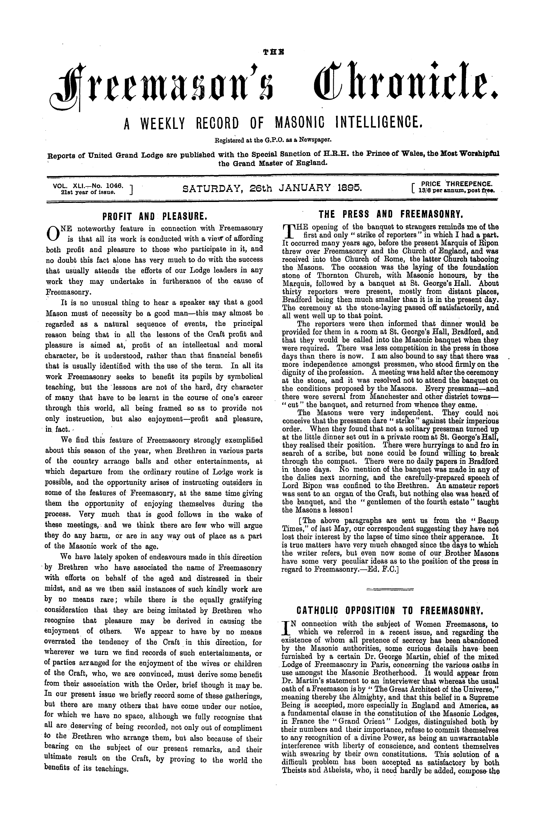 The Freemason's Chronicle
