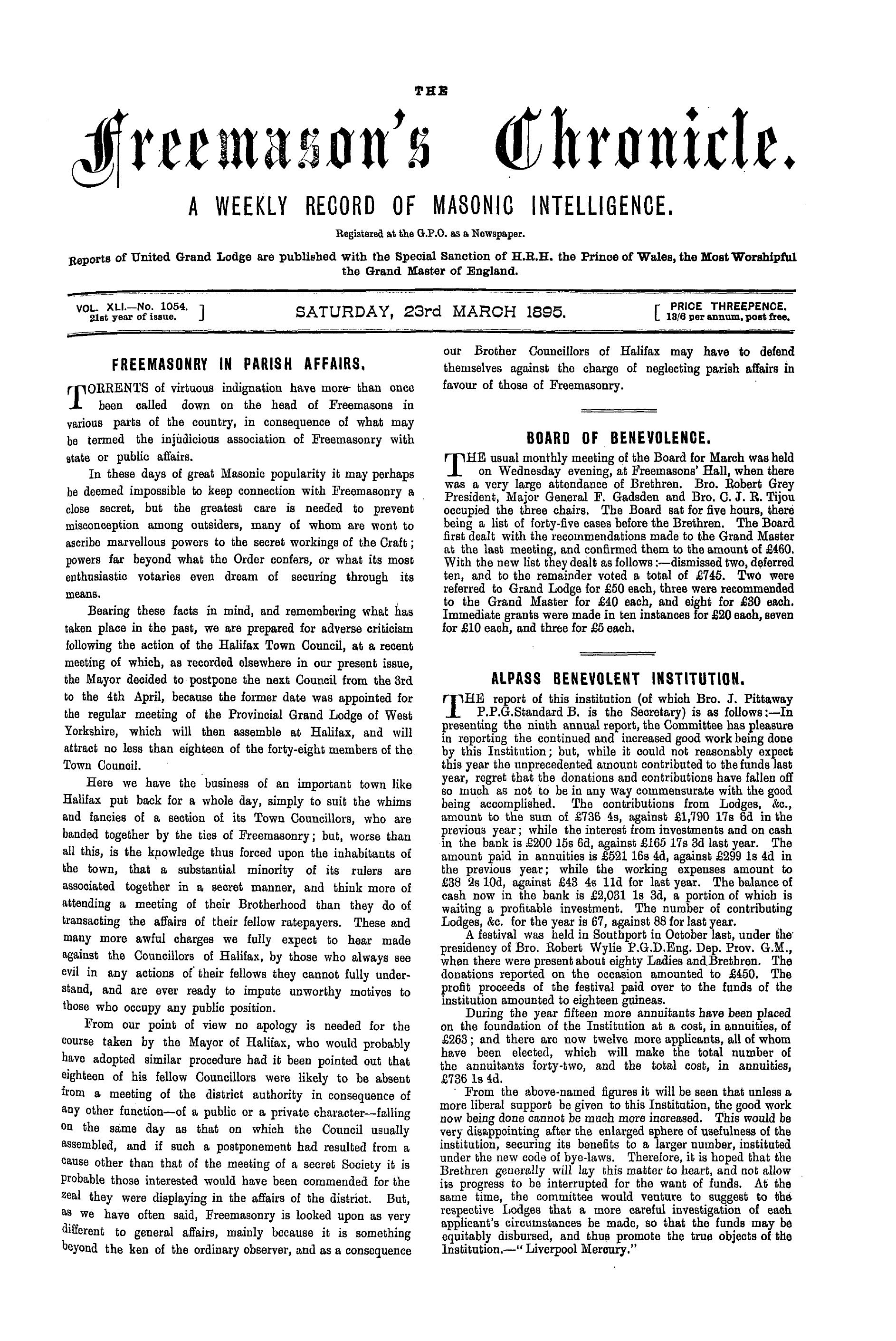 The Freemason's Chronicle