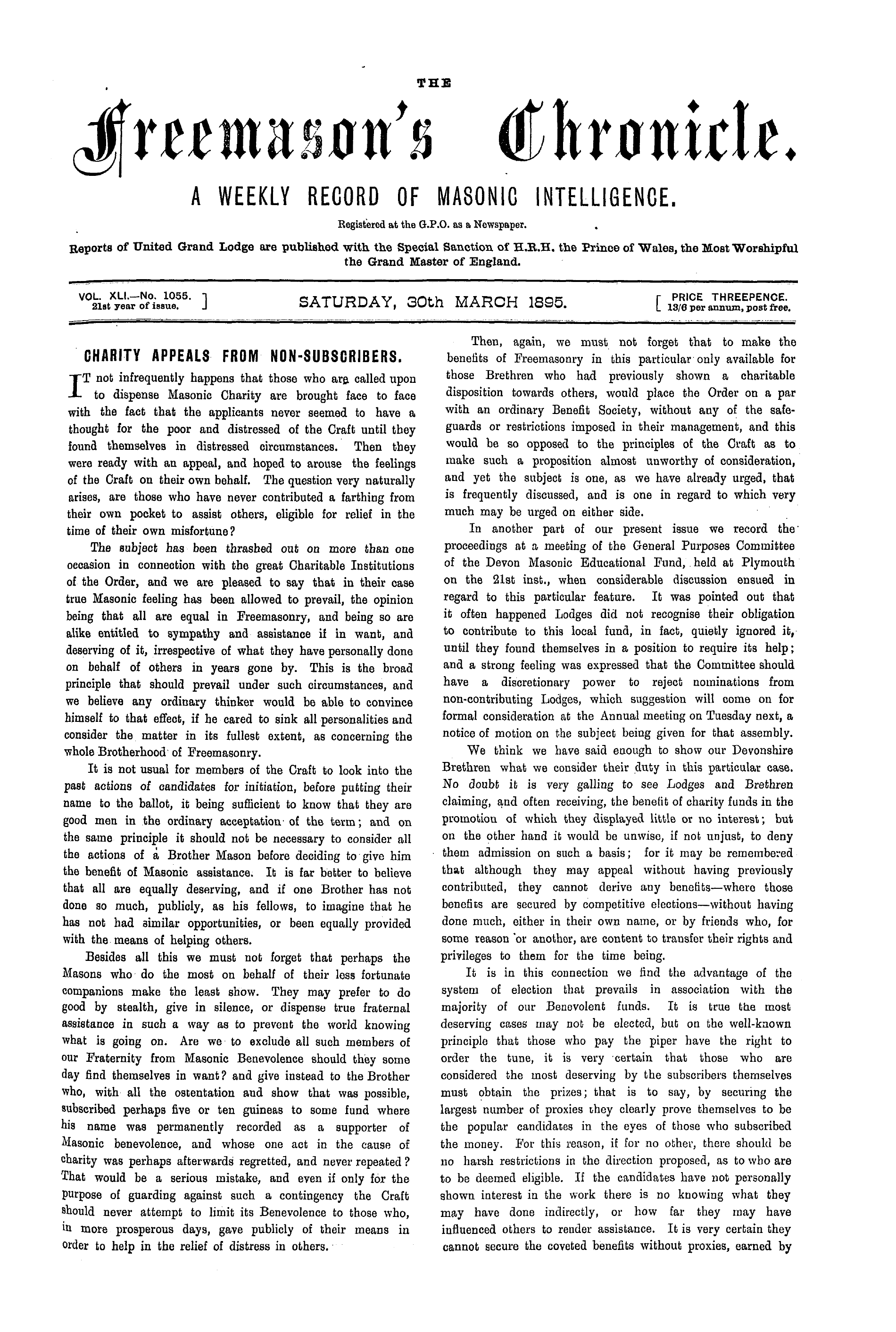 The Freemason's Chronicle