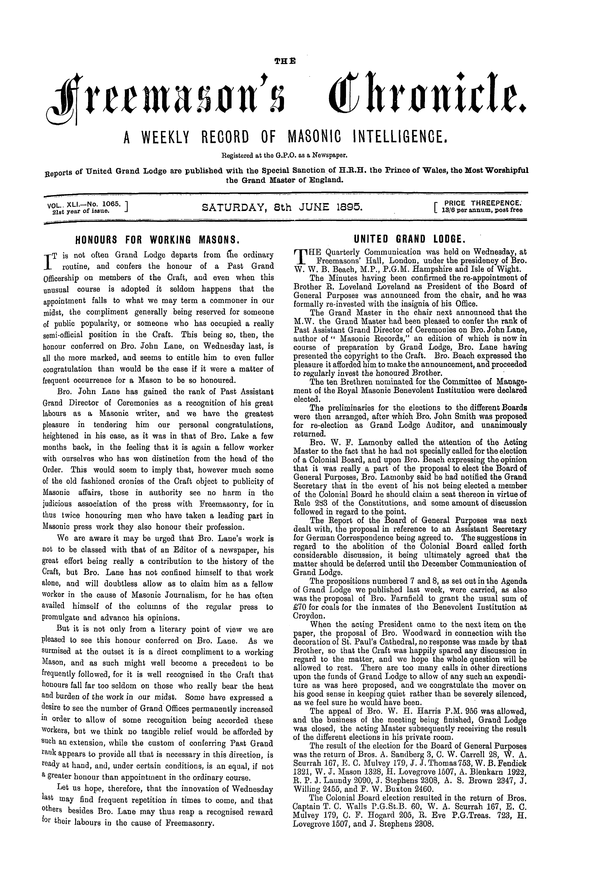 The Freemason's Chronicle