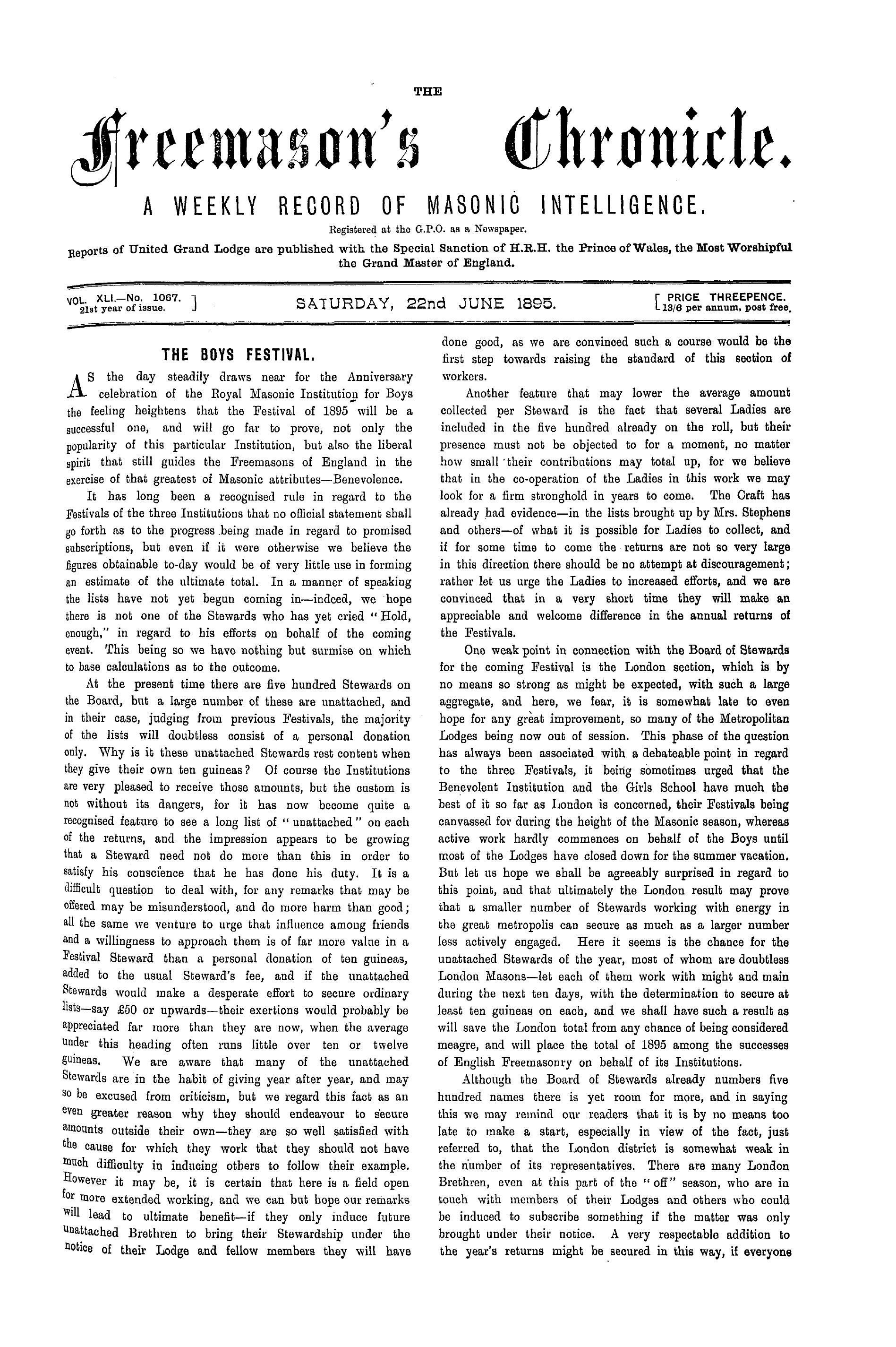 The Freemason's Chronicle