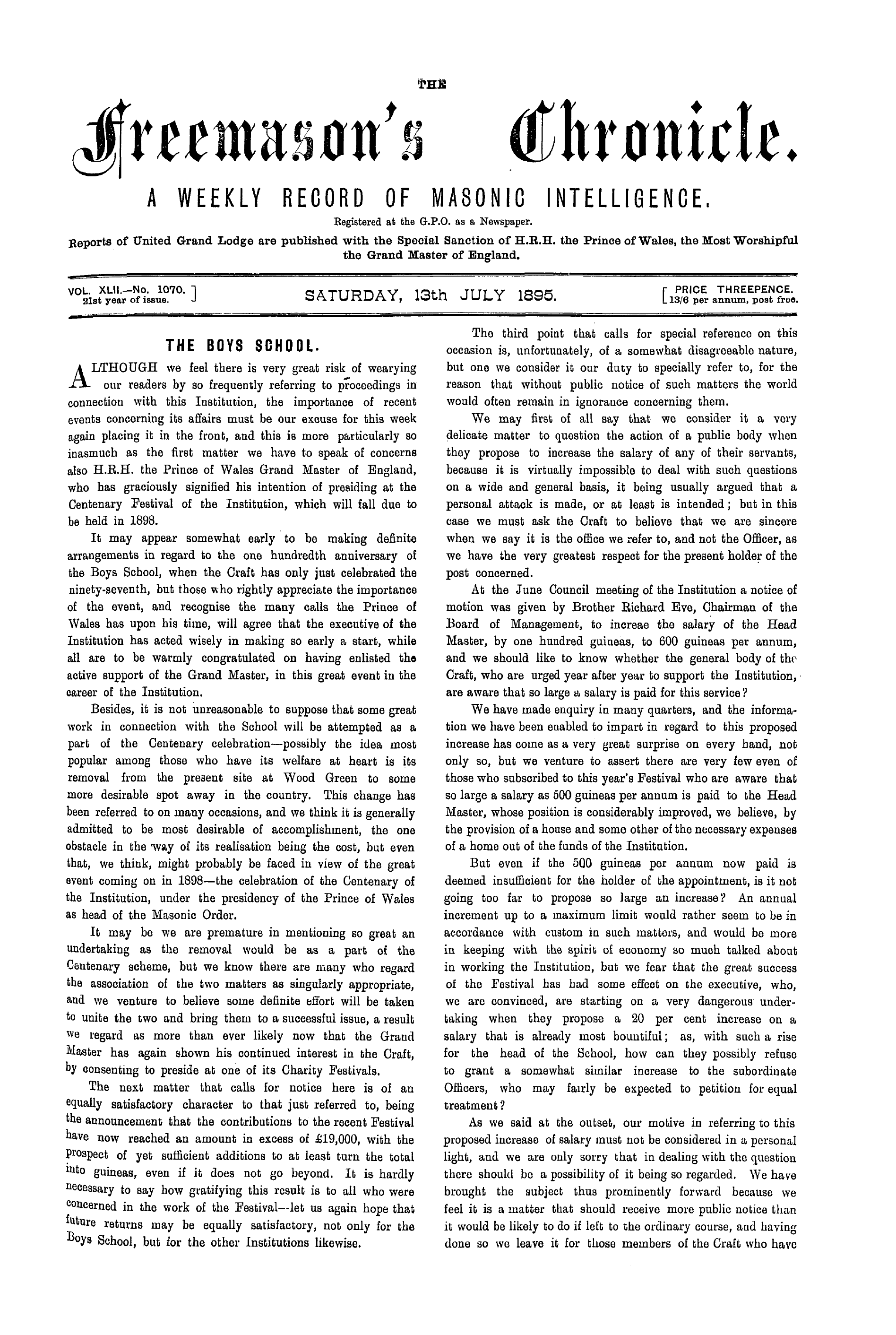 The Freemason's Chronicle