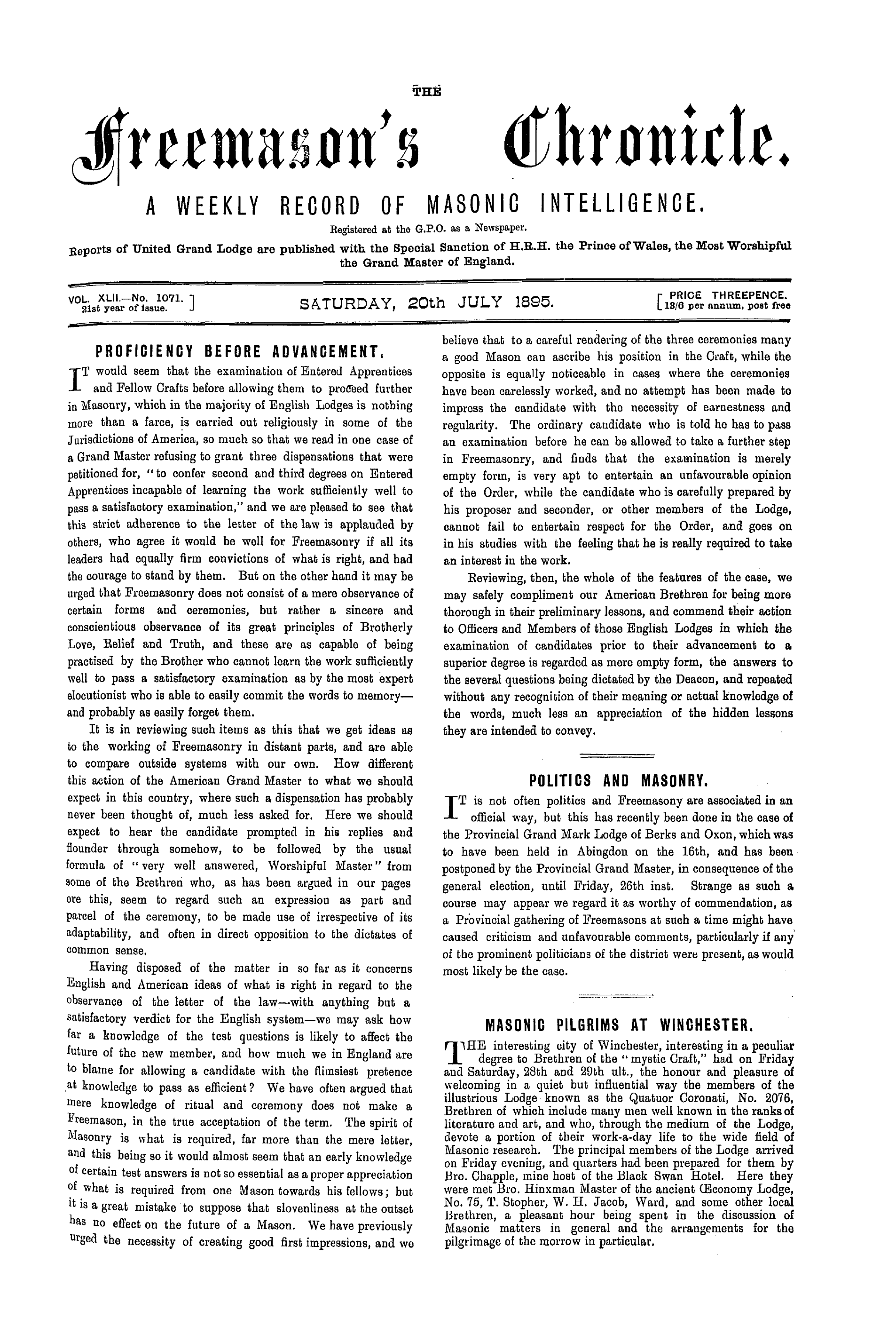 The Freemason's Chronicle