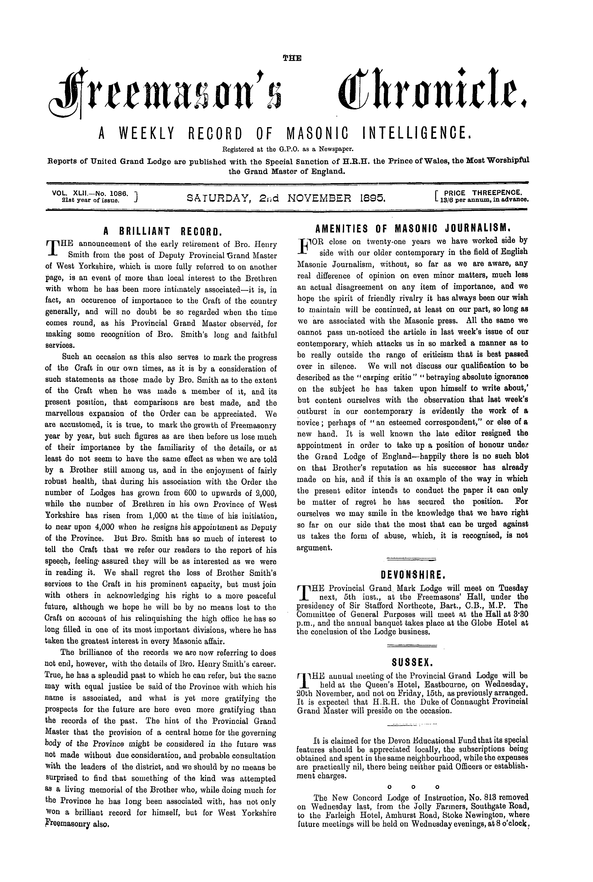 The Freemason's Chronicle