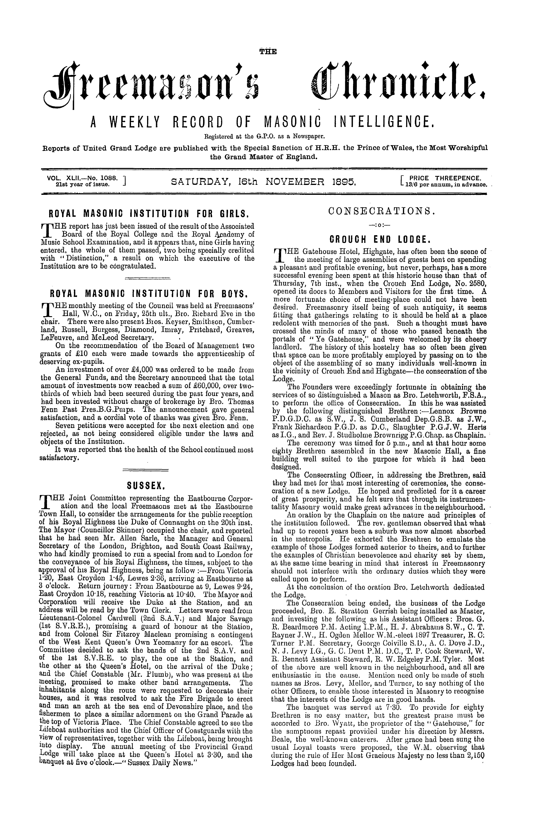The Freemason's Chronicle