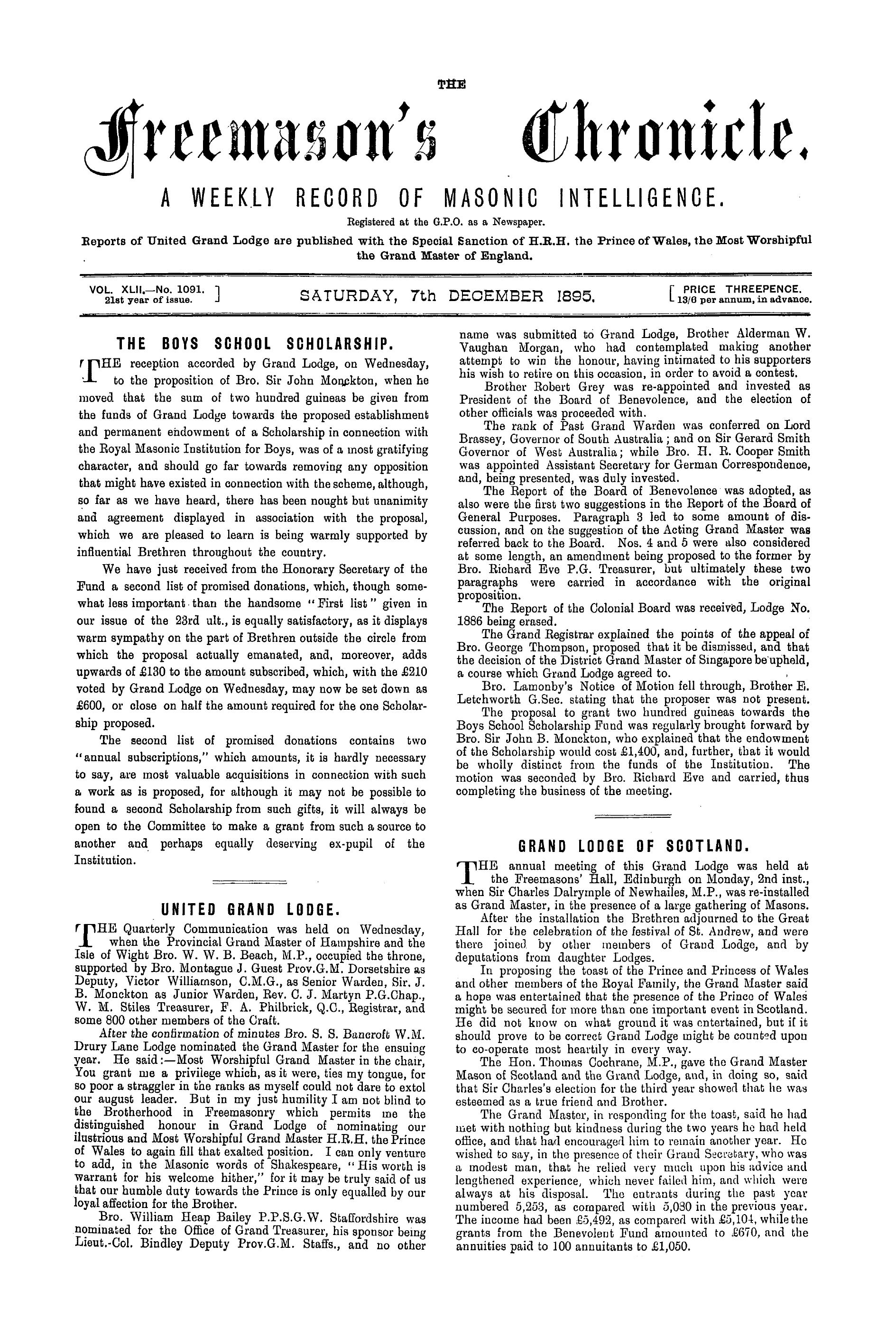 The Freemason's Chronicle