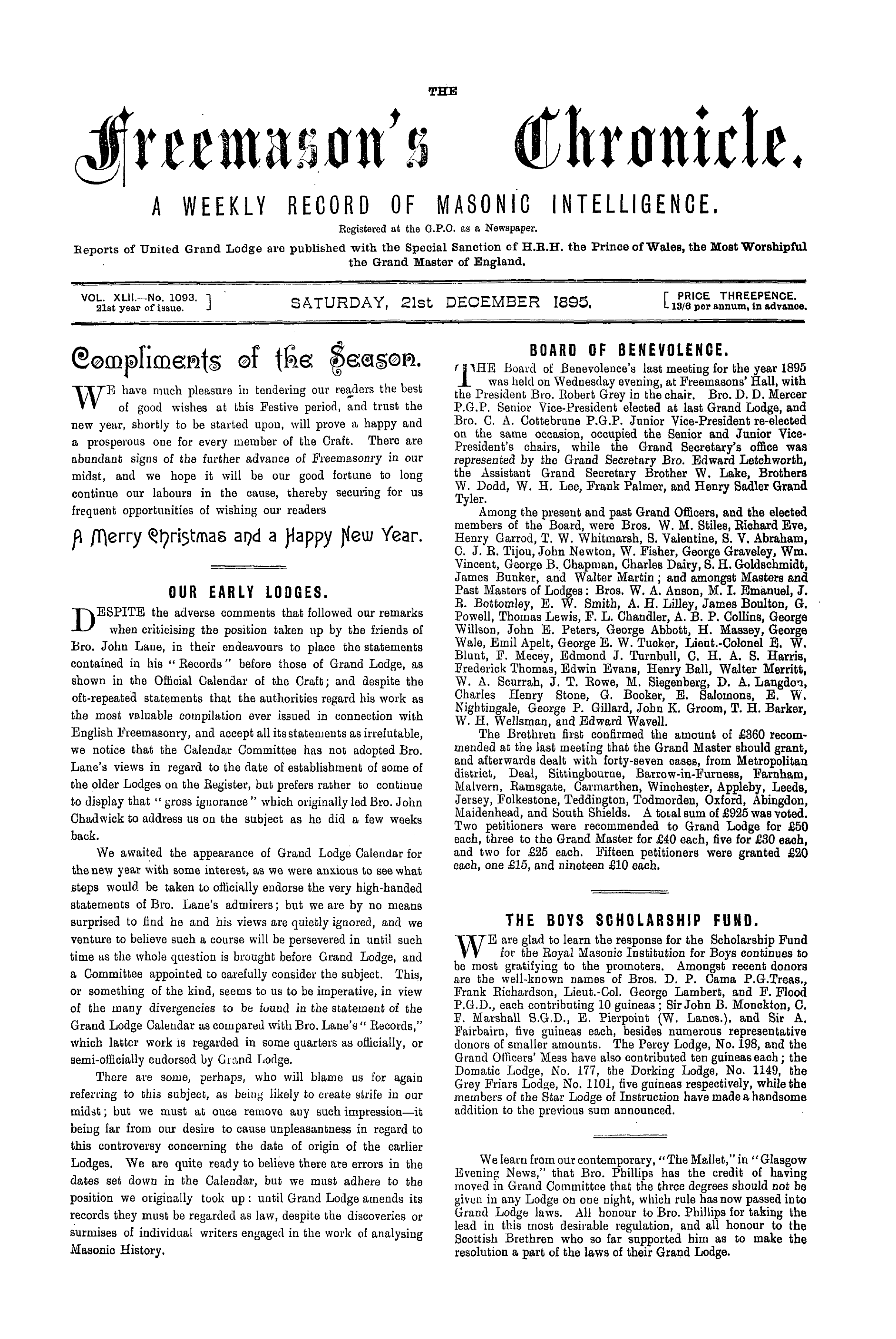 The Freemason's Chronicle