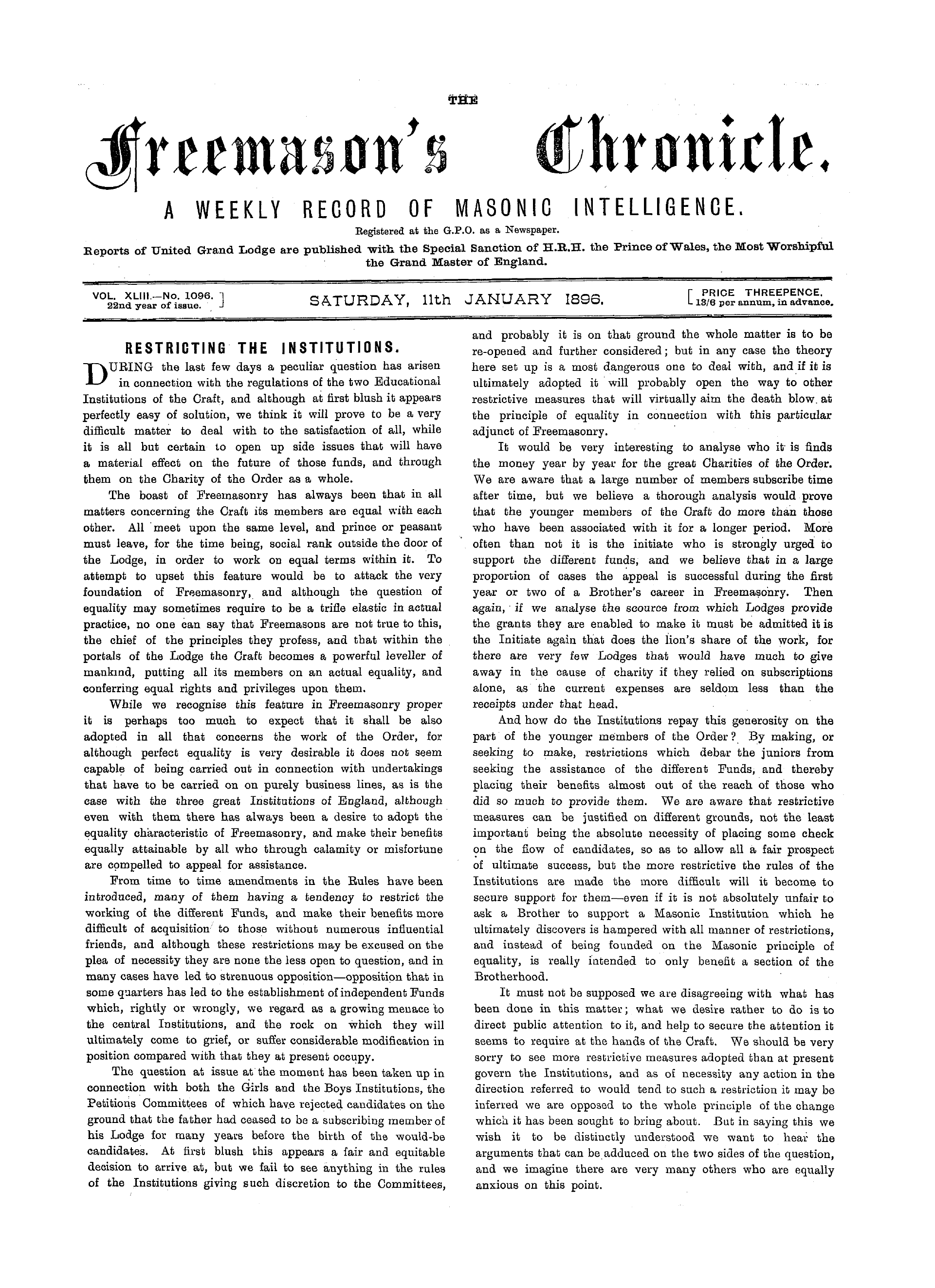 The Freemason's Chronicle