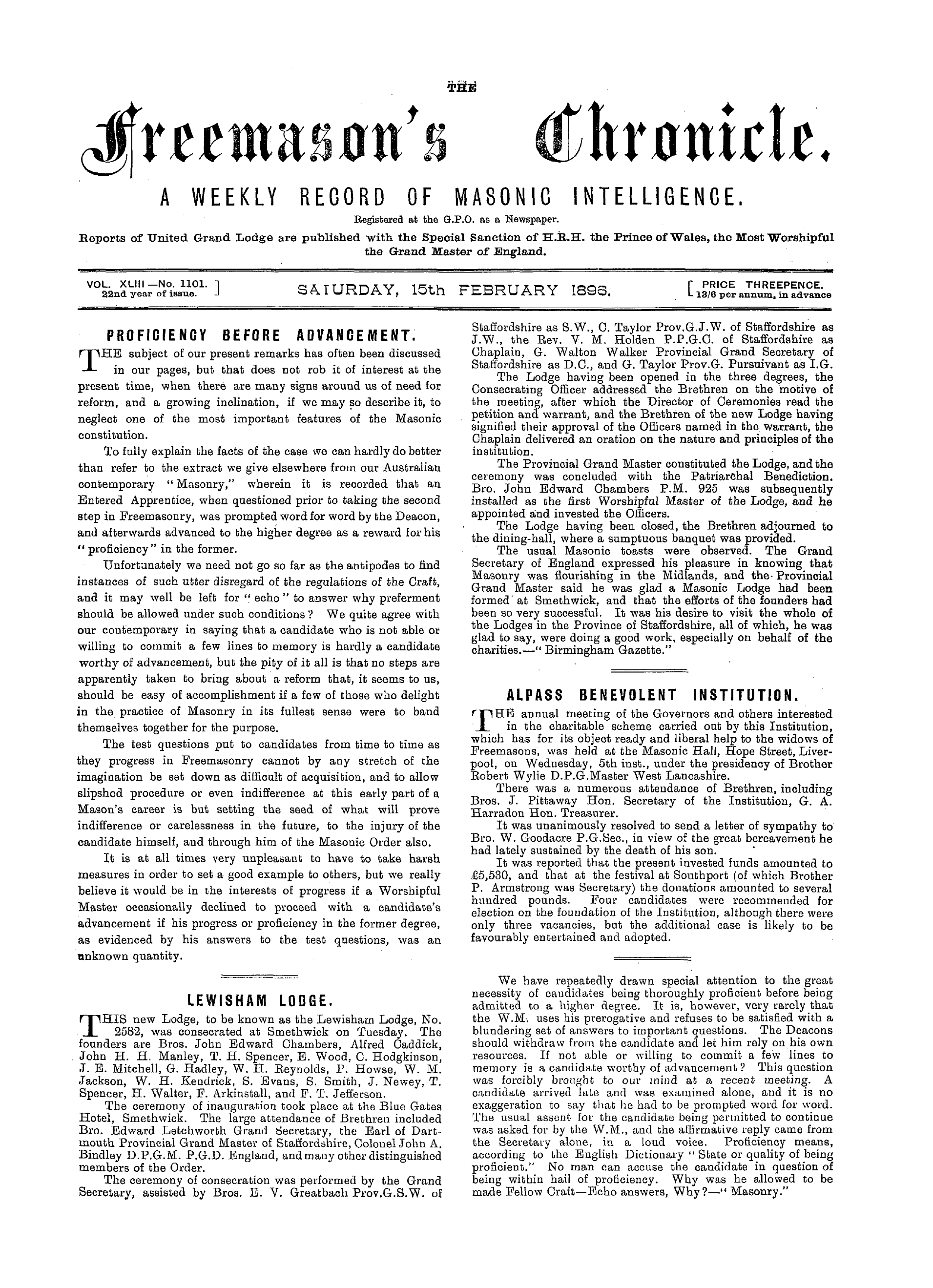 The Freemason's Chronicle
