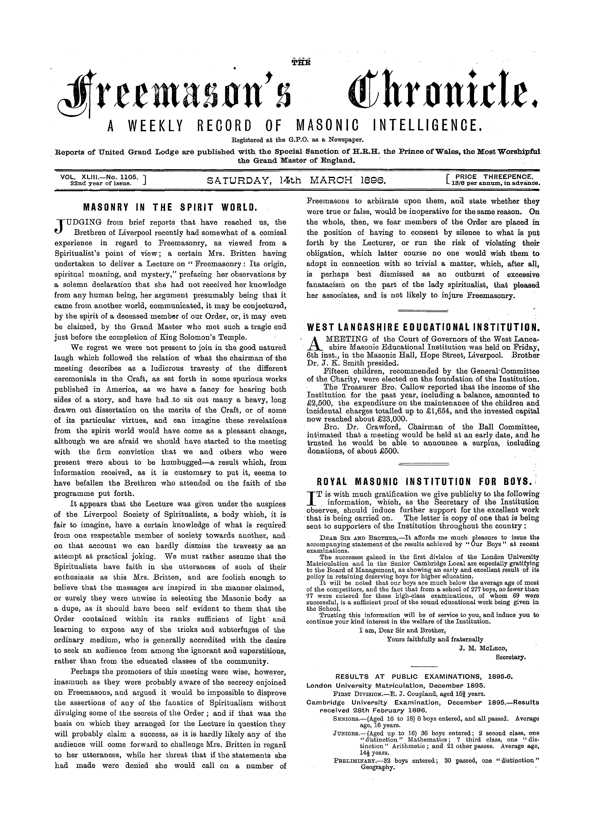 The Freemason's Chronicle