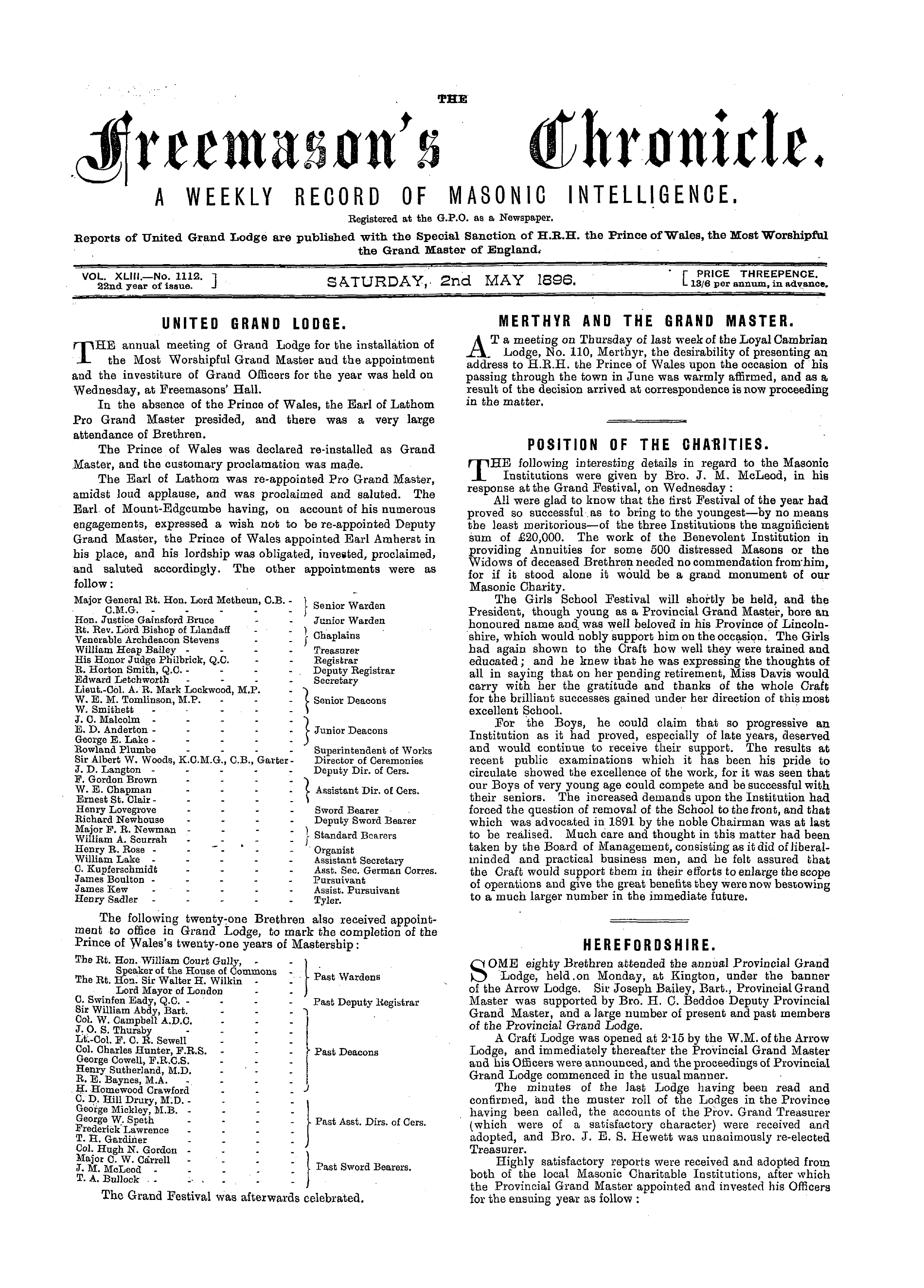 The Freemason's Chronicle