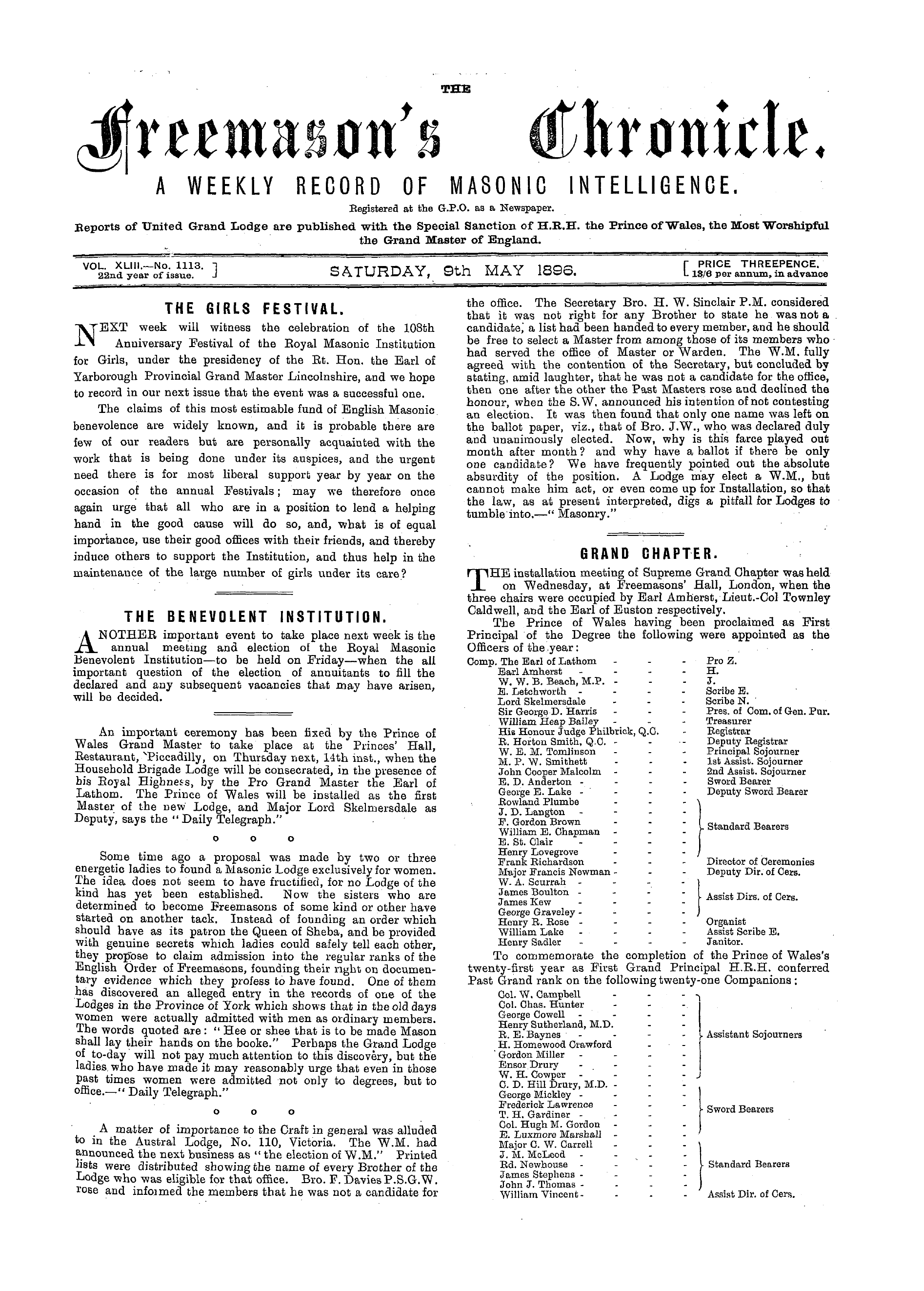 The Freemason's Chronicle