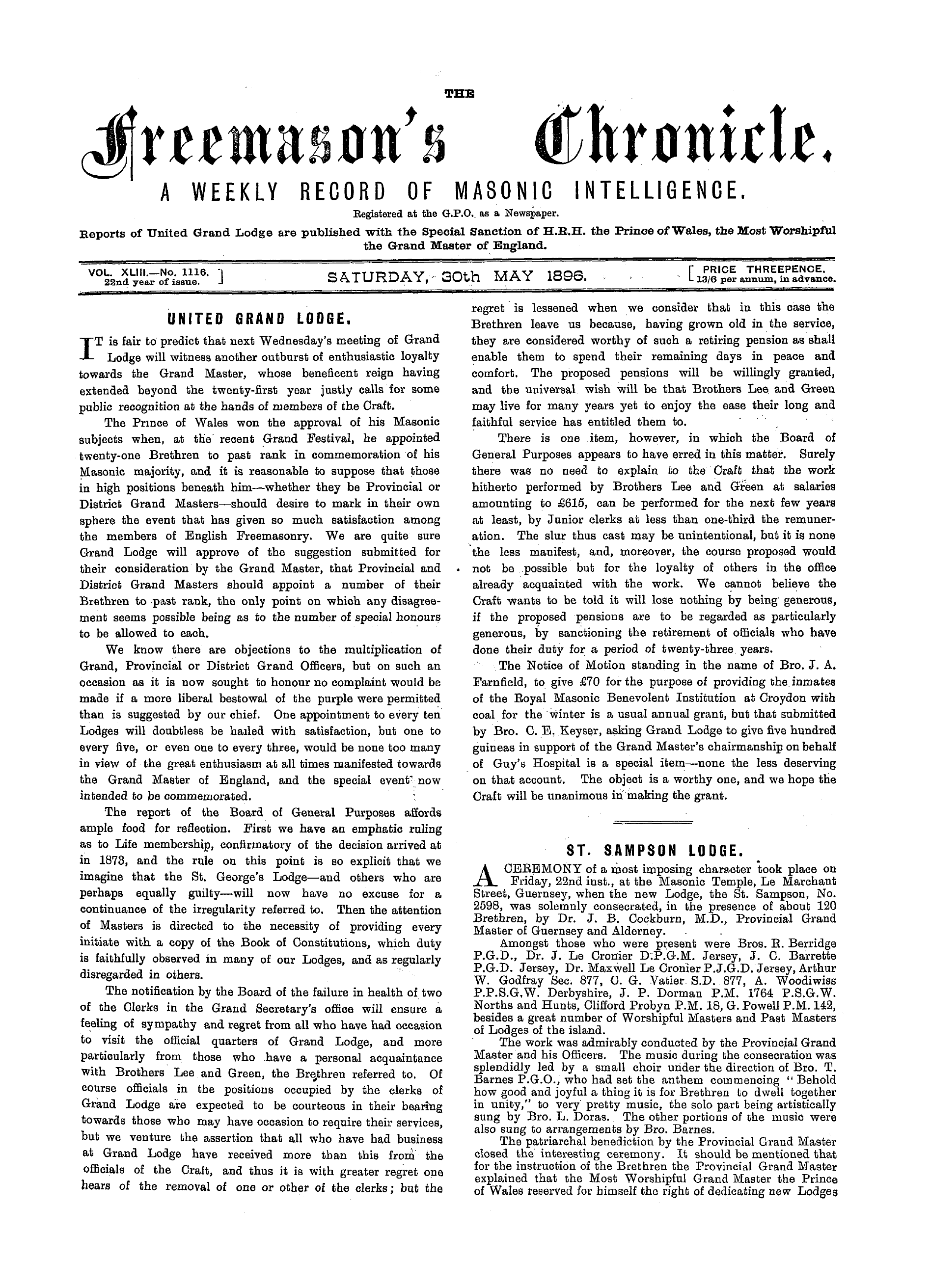 The Freemason's Chronicle